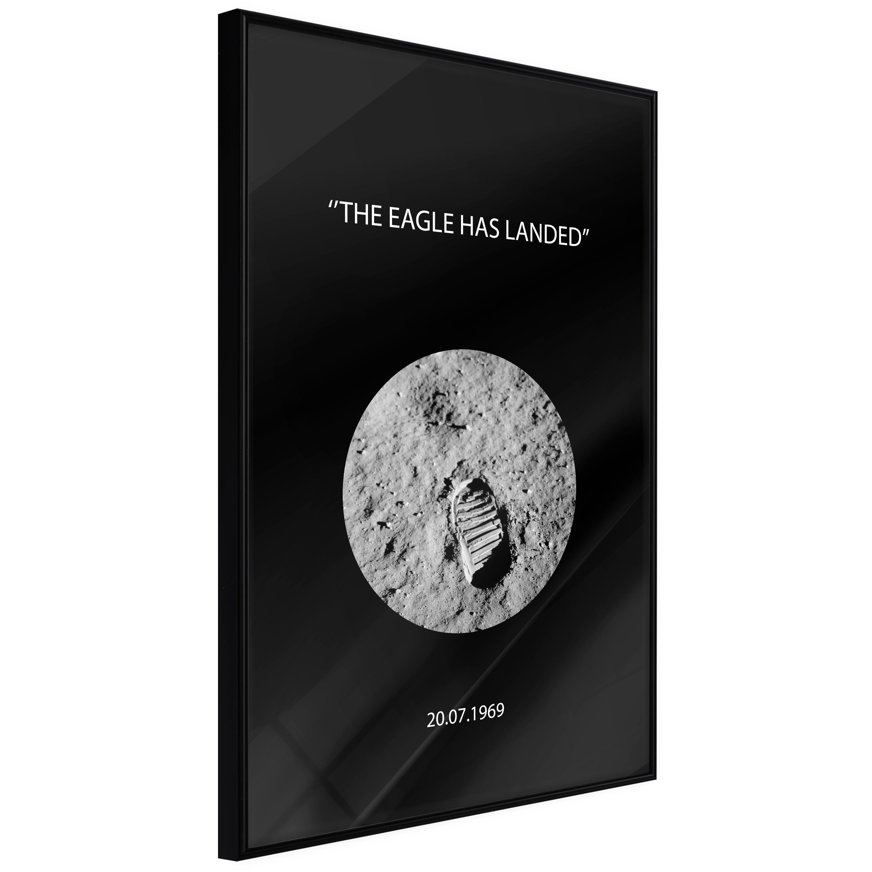Sort Plakat The Eagle Has Landed Ramme - Boligcenter Plakater  - 5904419680851