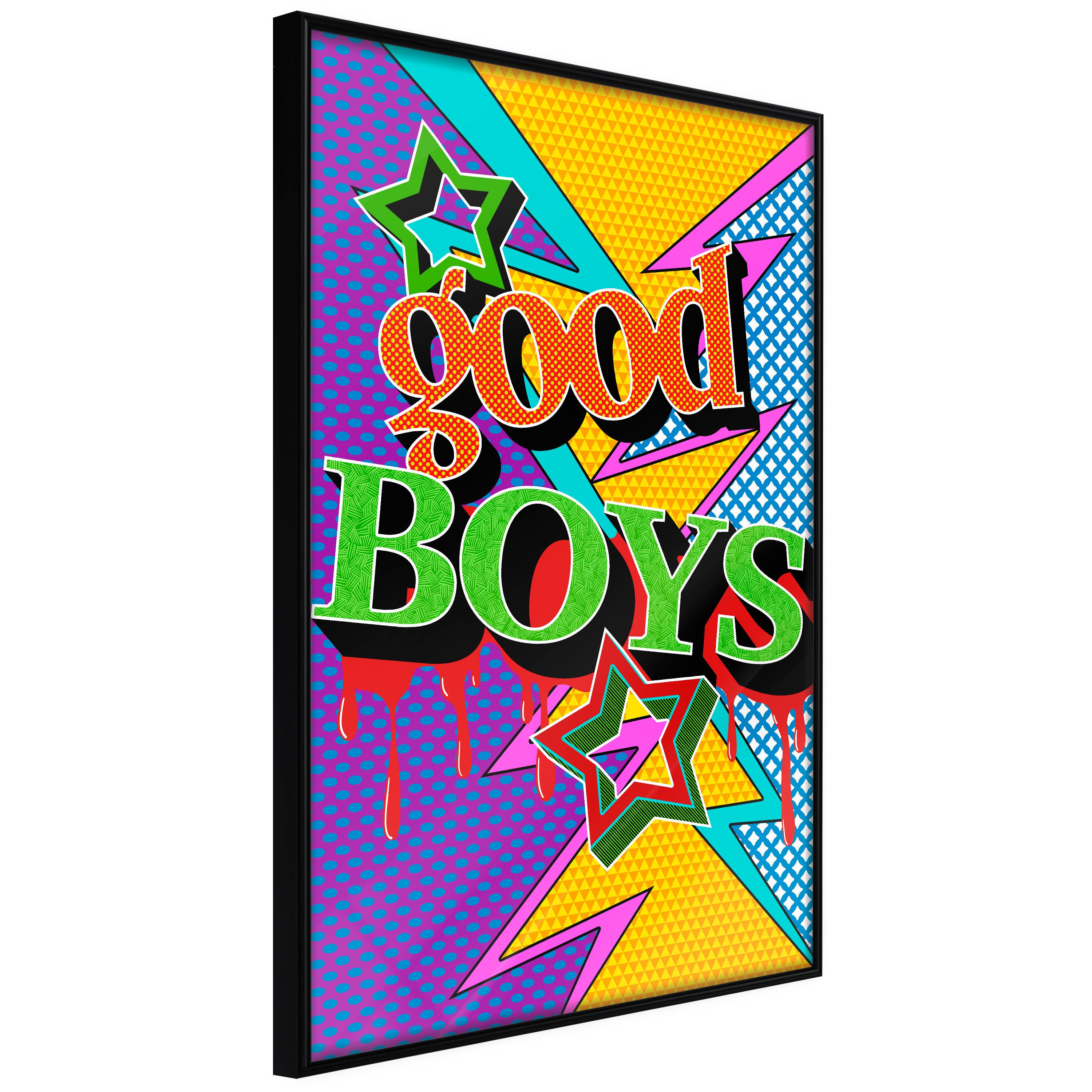 Sort Plakat Good Boys Ramme - Boligcenter Plakater  - 5904419689854