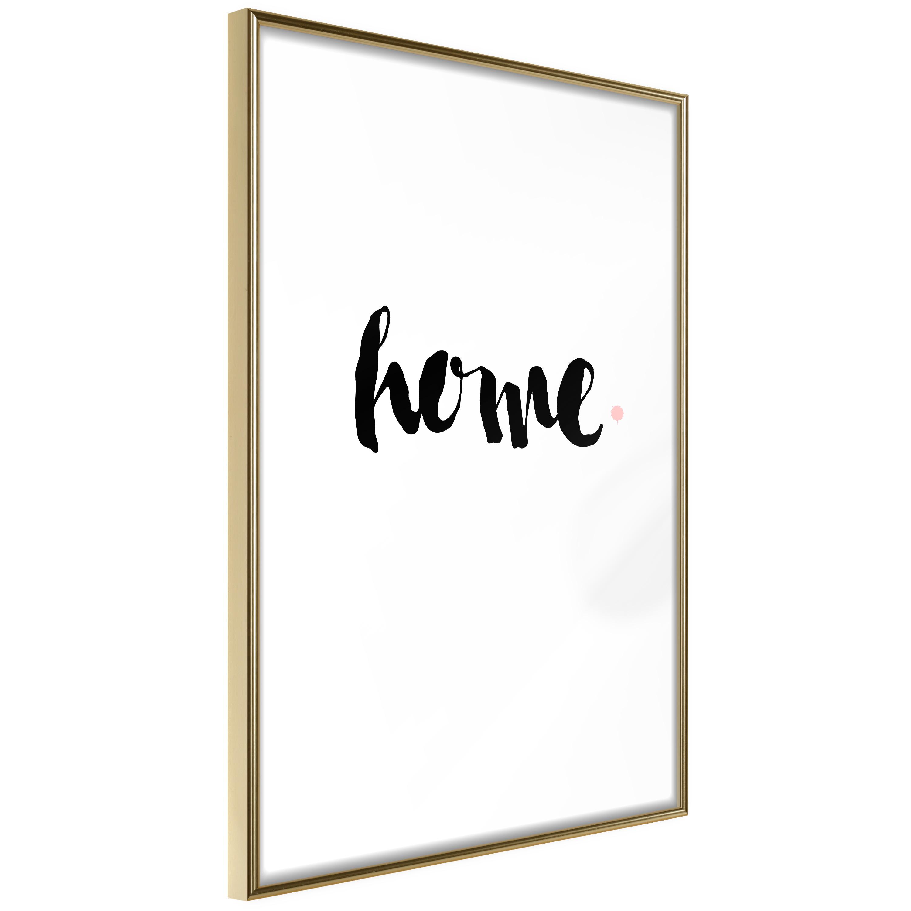 Plakat Home And Dot Guldramme - Boligcenter Plakater - 5904419695695
