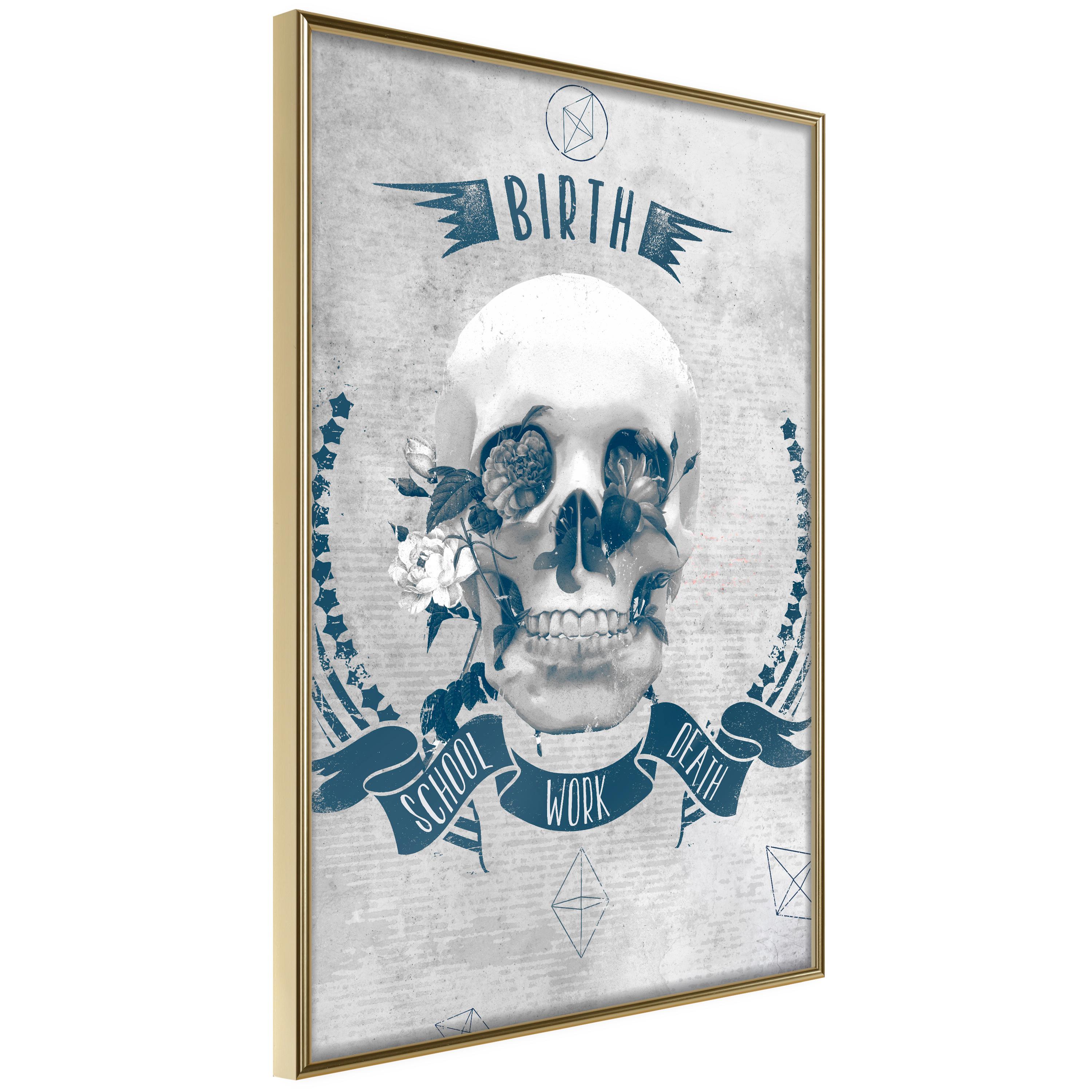Plakat Life Brutal Guldramme - Boligcenter Plakater - 5904419710459