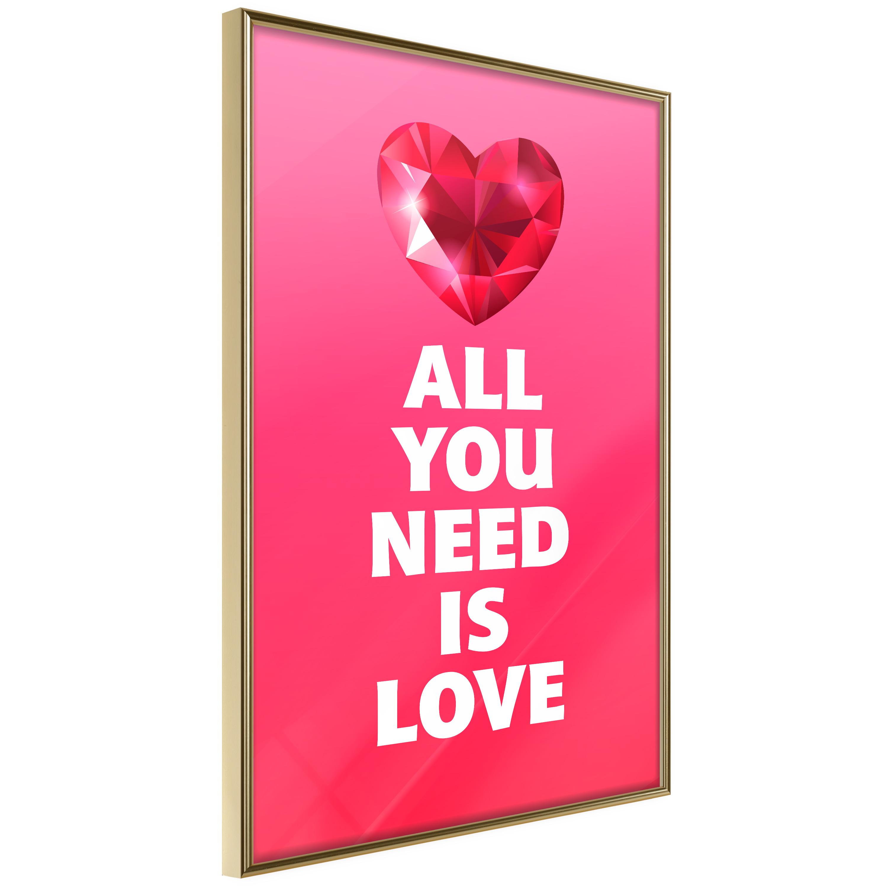 Plakat Dreamlike Heart Guldramme - Boligcenter Plakater - 5904419711173