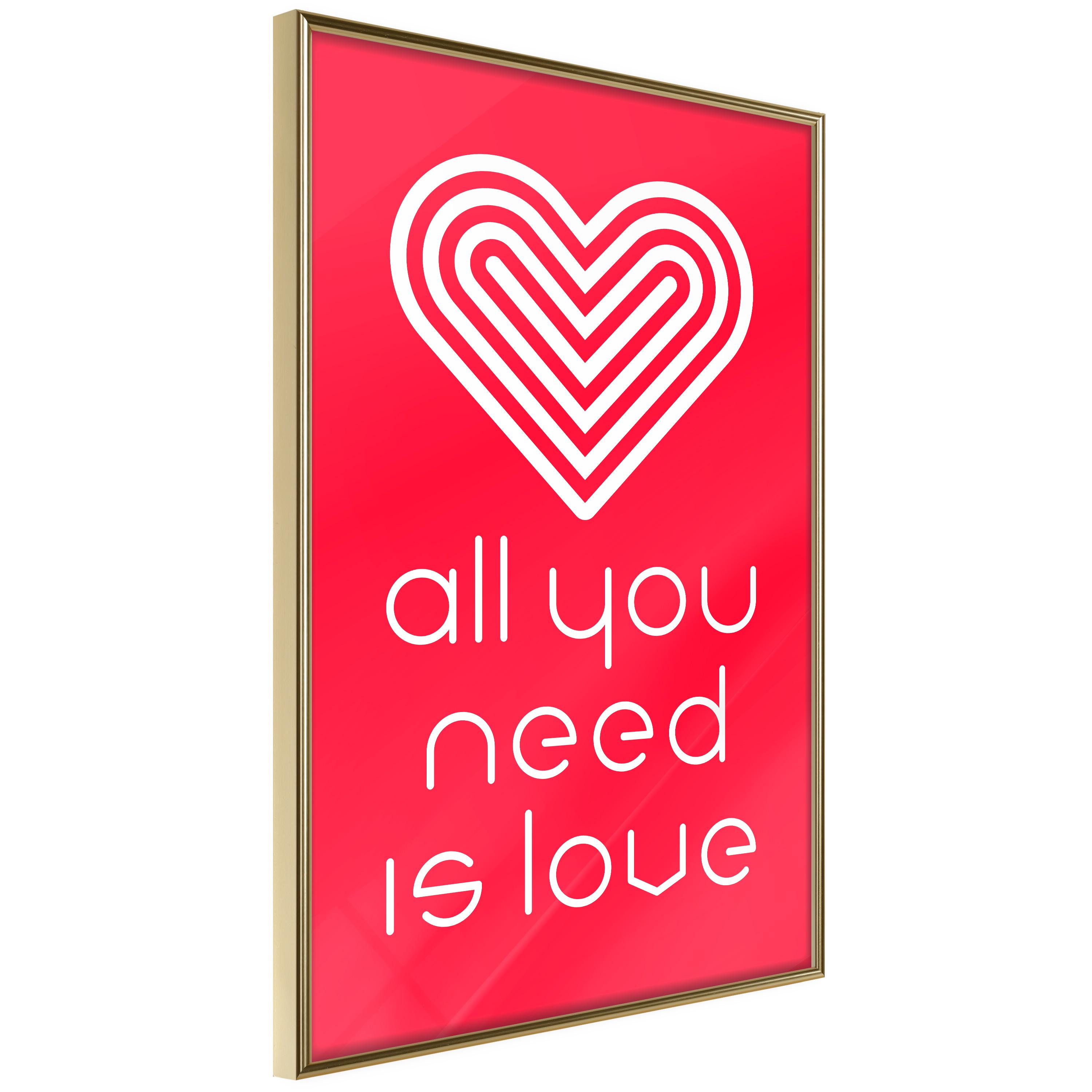 Plakat Let Make Love Guldramme - Boligcenter Plakater - 5904419711890