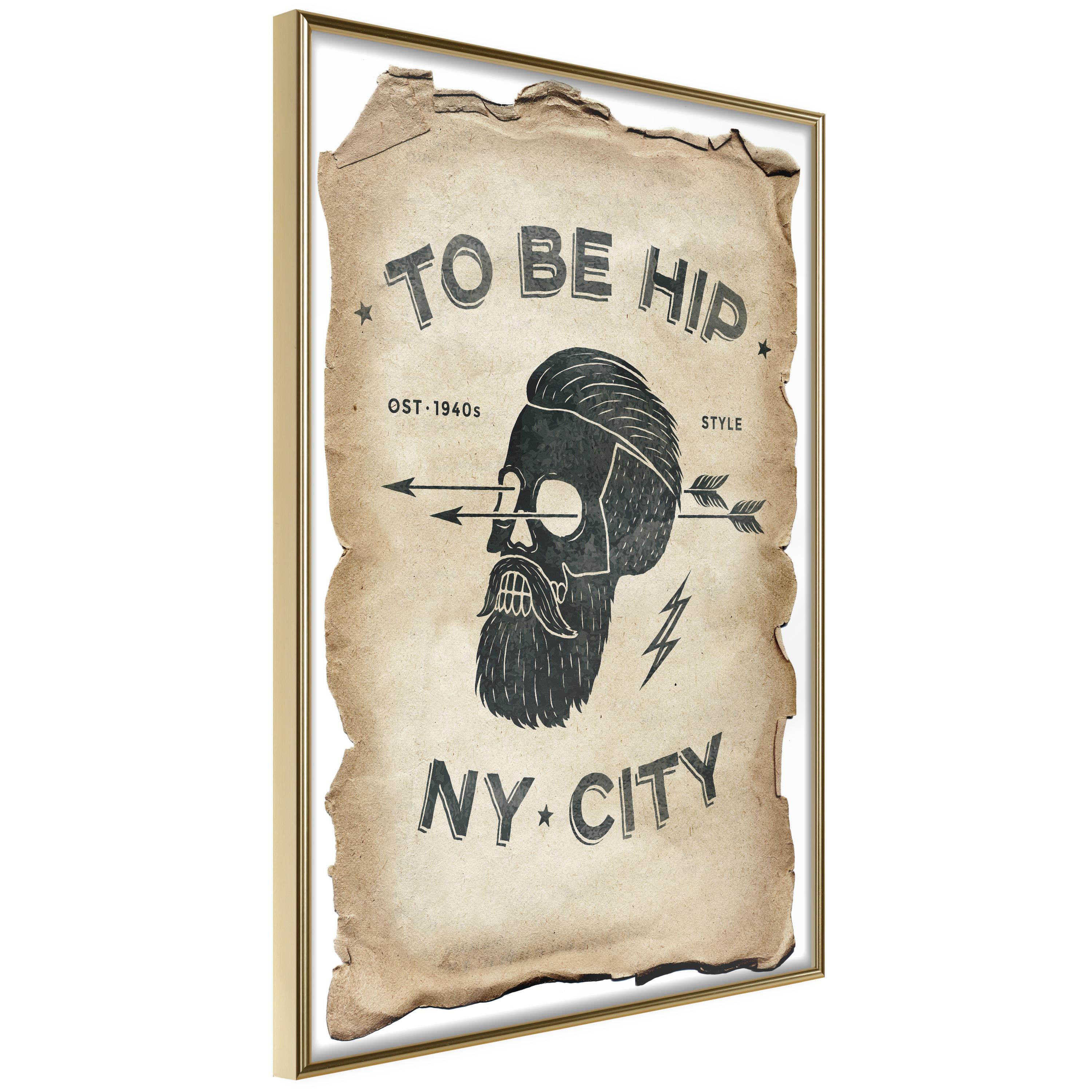 Plakat Hip Guldramme - Boligcenter Plakater - 5901493700482