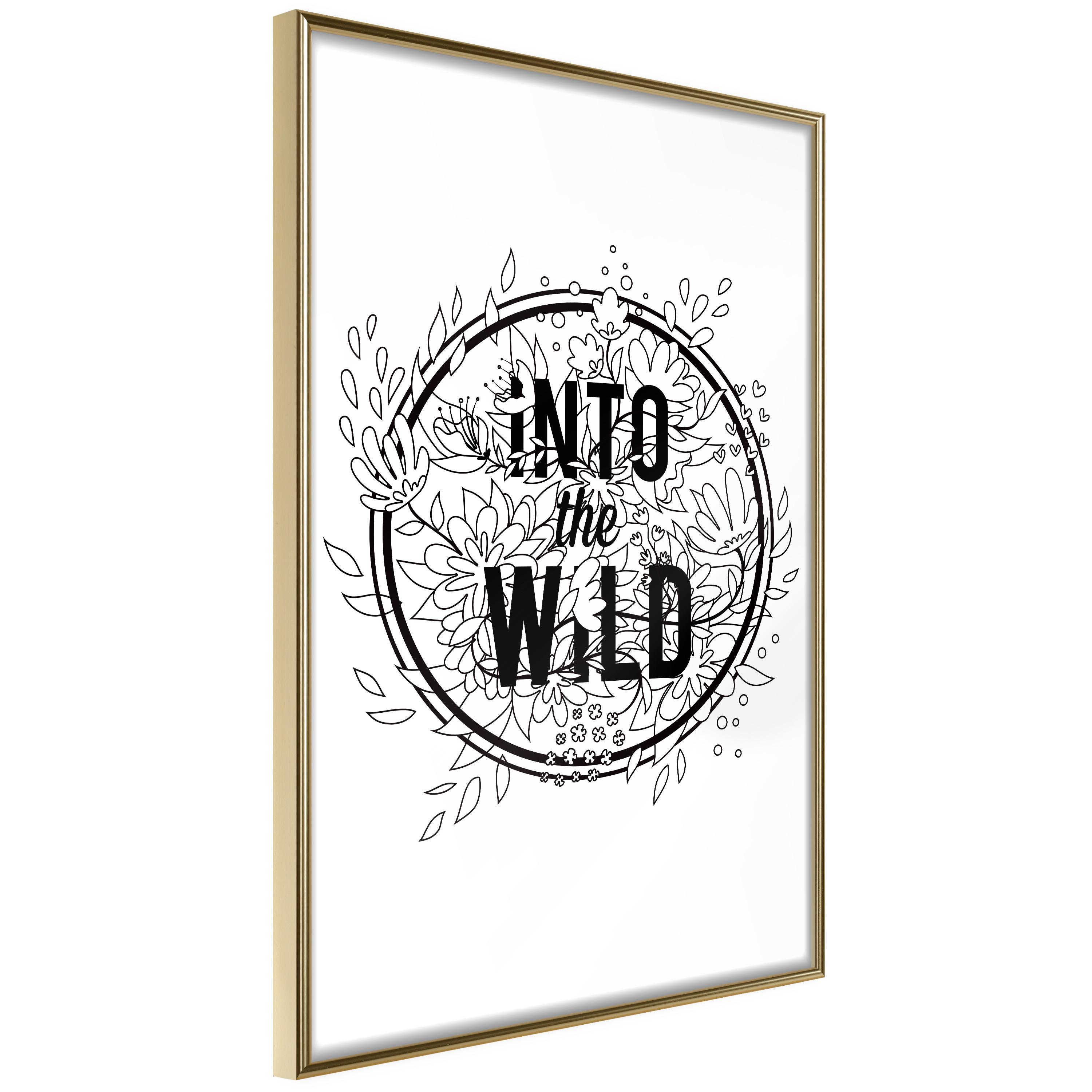 Plakat Into The Wild Guldramme - Boligcenter Plakater - 5901493720282