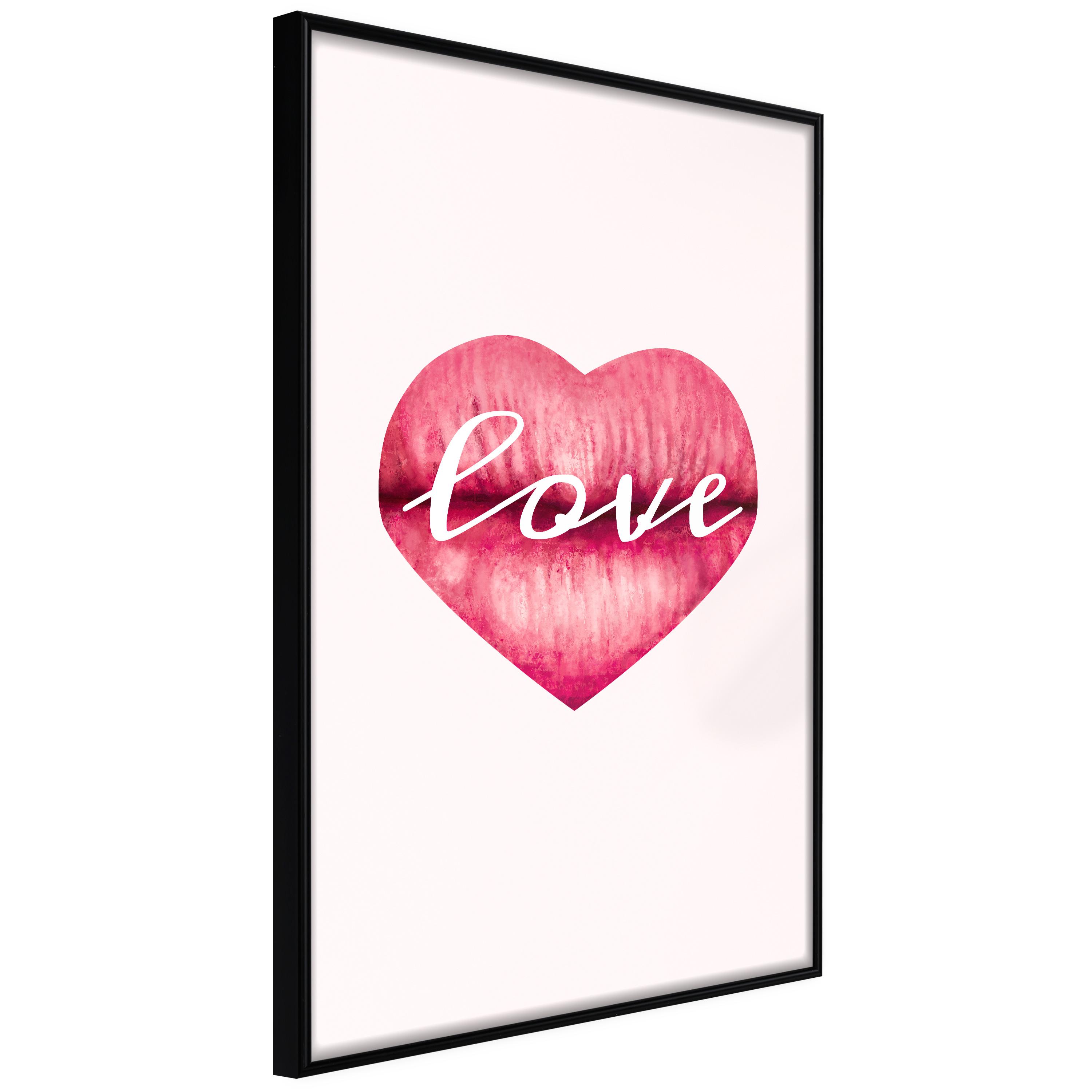 Sort Plakat Love Lips Ramme - Boligcenter Plakater  - 5904419682473