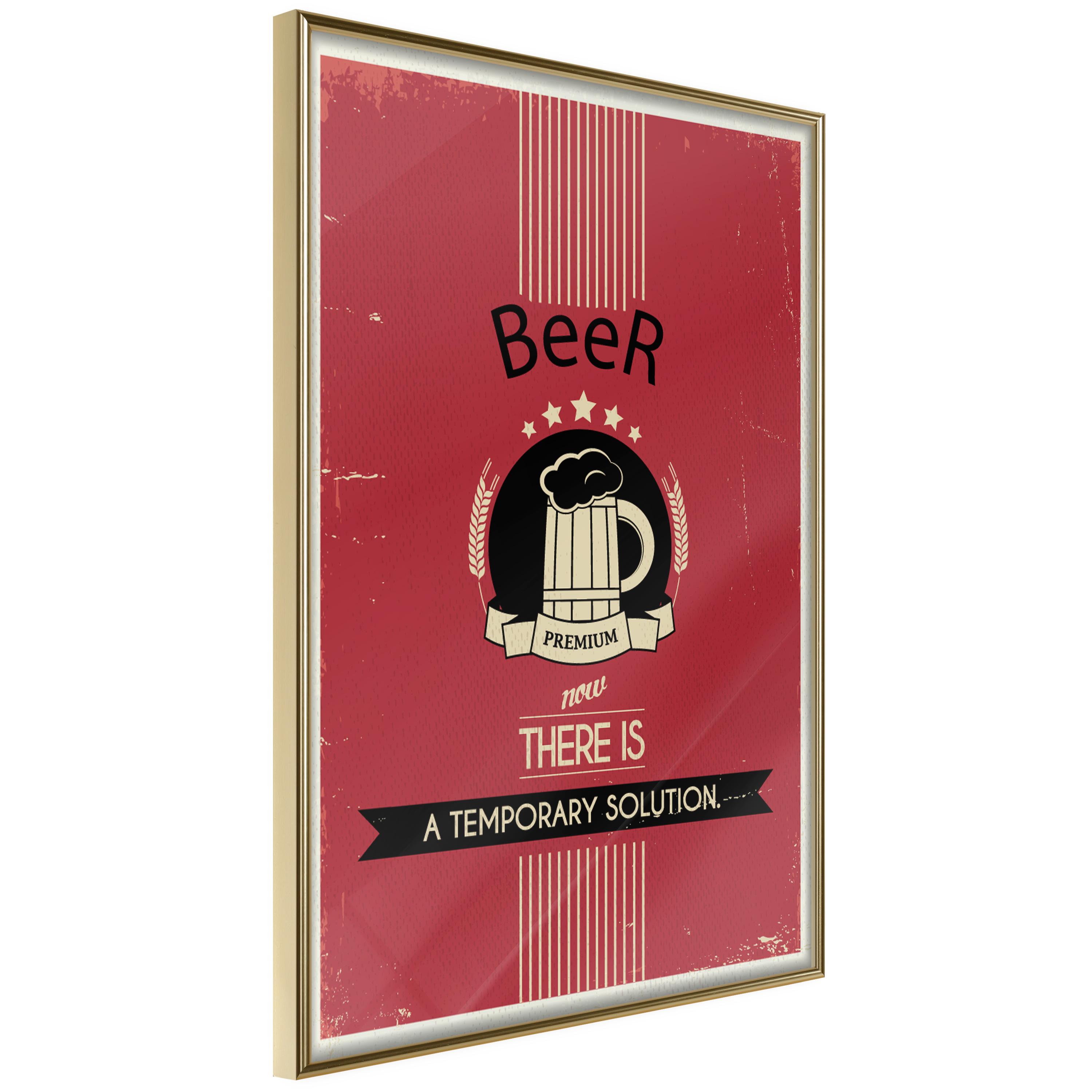 Plakat Premium Beer Guldramme - Boligcenter Plakater  - 5904419714952