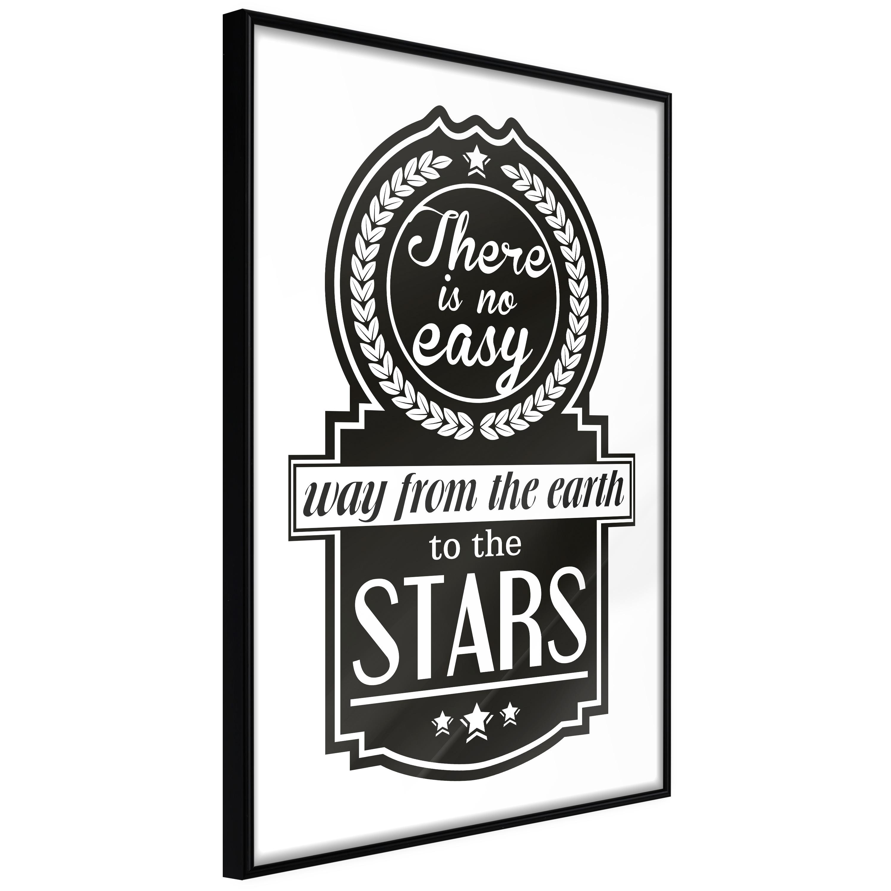 Sort Plakat There Easy Way From The Earth The Stars Ramme - Boligcenter Plakater  - 5901493691223
