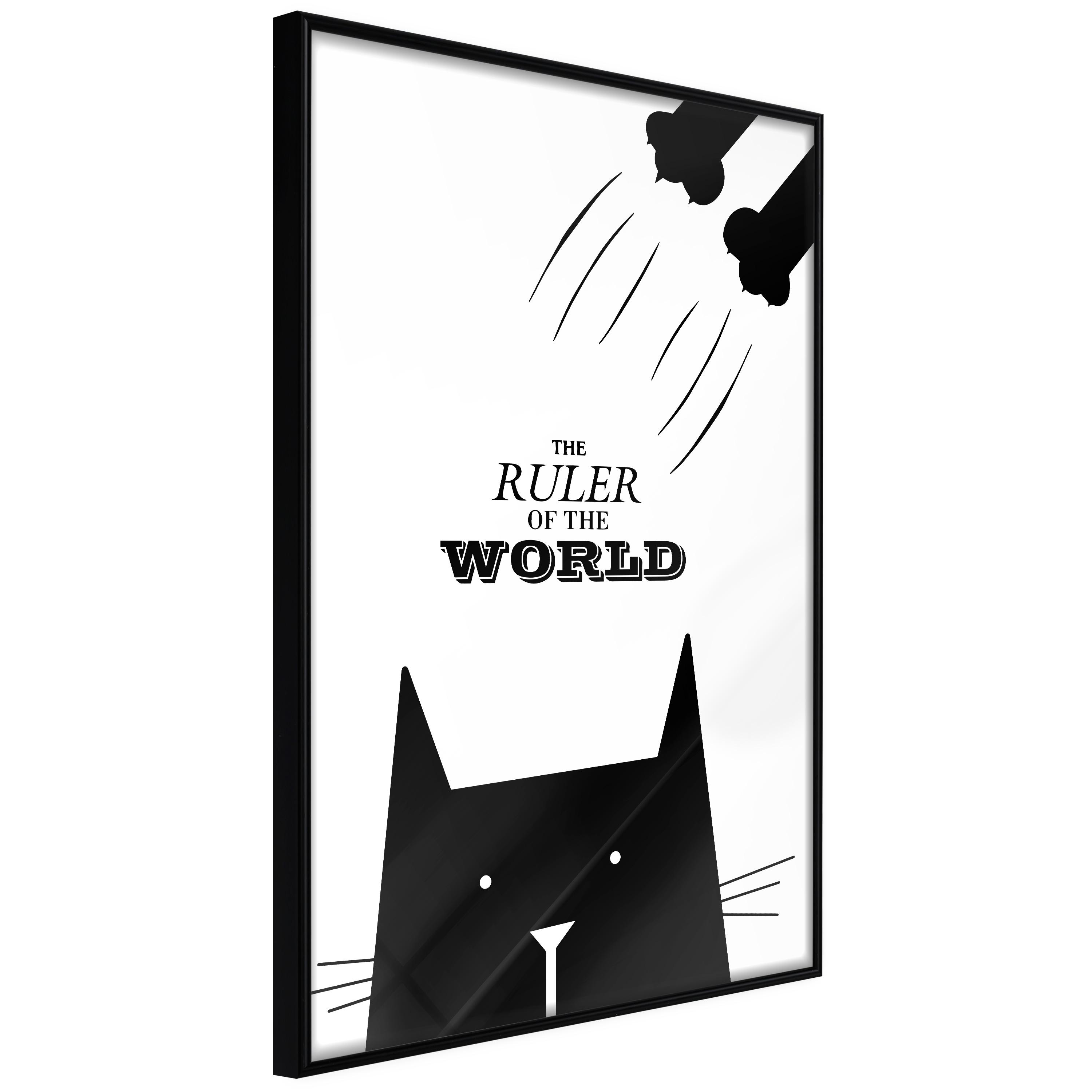Sort Plakat The Ruler The World Ramme - Boligcenter Plakater  - 5901493693029