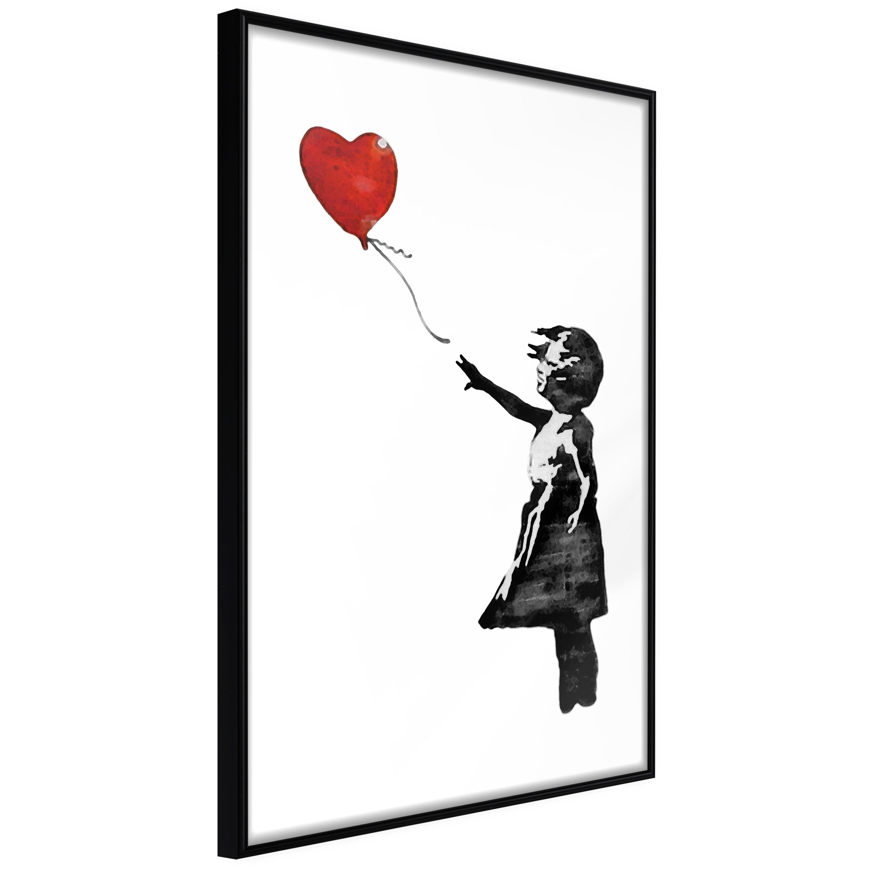 Sort Plakat Banksy: Girl With Balloon Ramme - Boligcenter Plakater  - 5904419656559