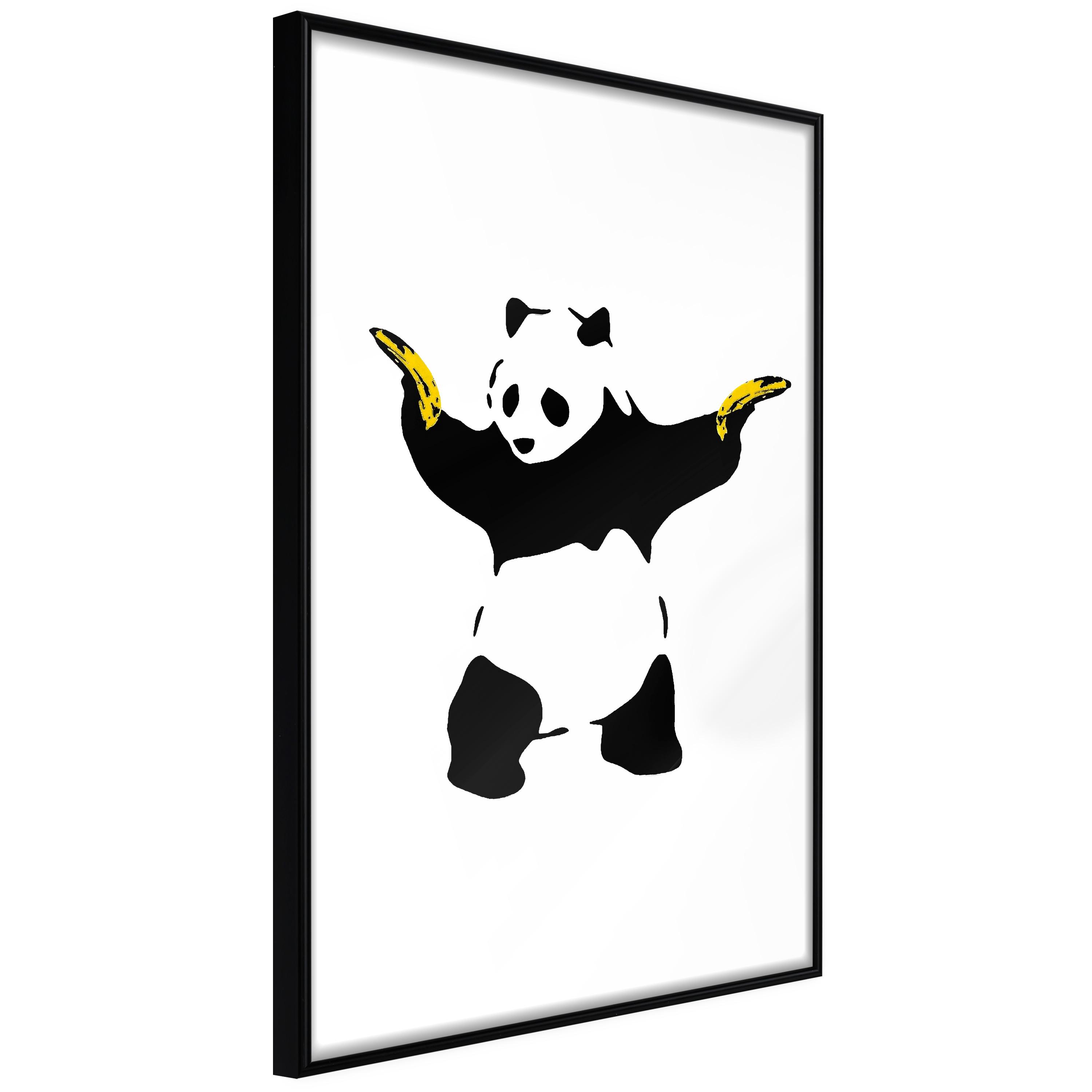 Sort Plakat Panda With Guns Ramme - Boligcenter Plakater  - 5904419733953