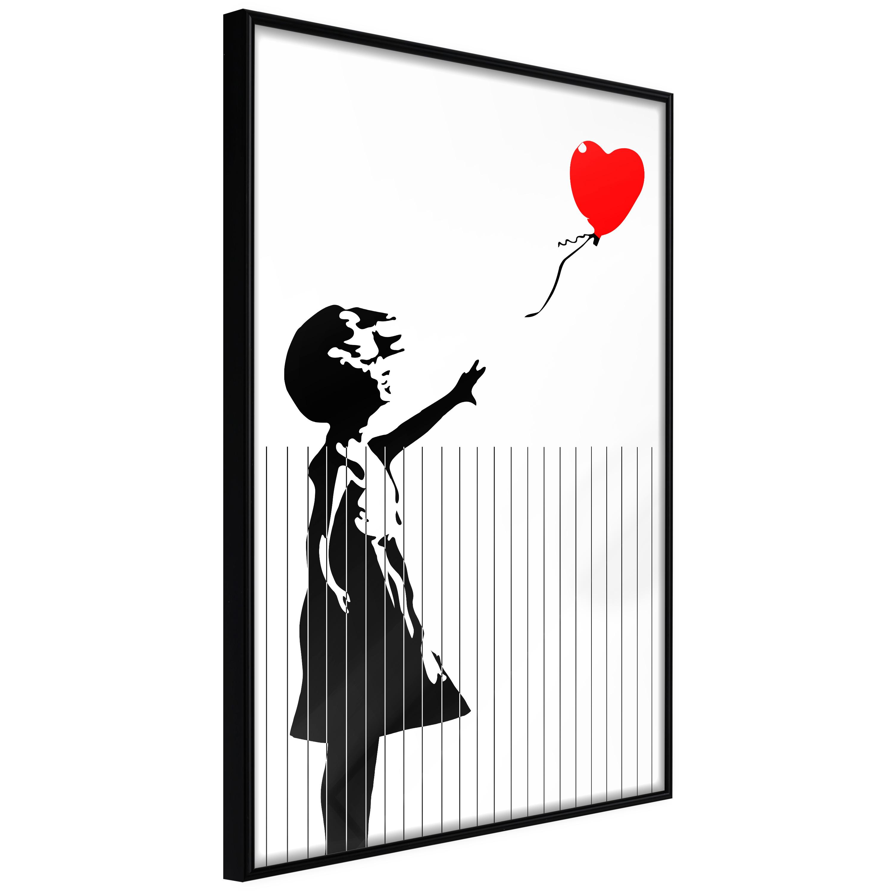 Sort Plakat Cut Banksy Ramme - Boligcenter Plakater  - 5901493687806