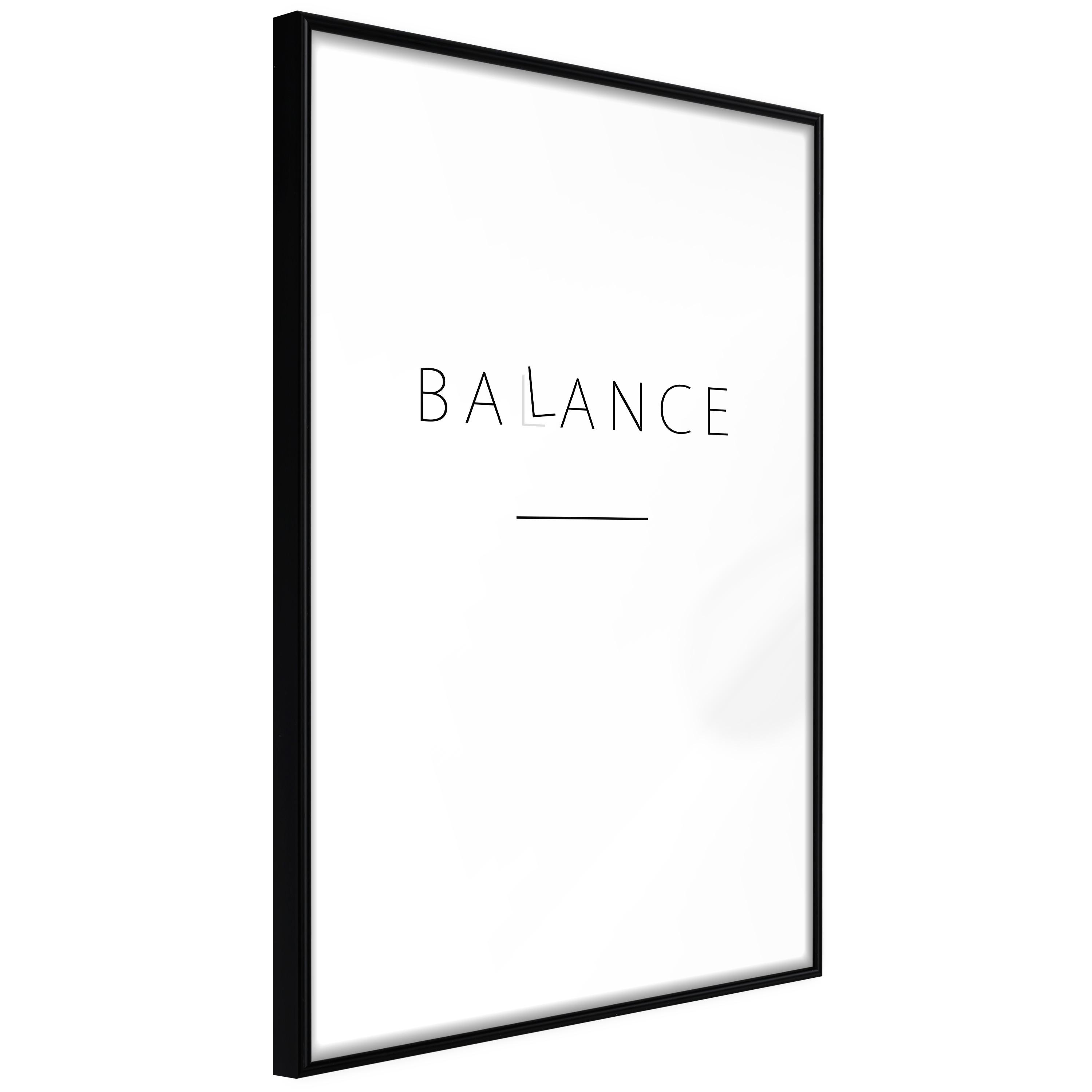 Sort Plakat Balance Ramme - Boligcenter Plakater  - 5904419695978