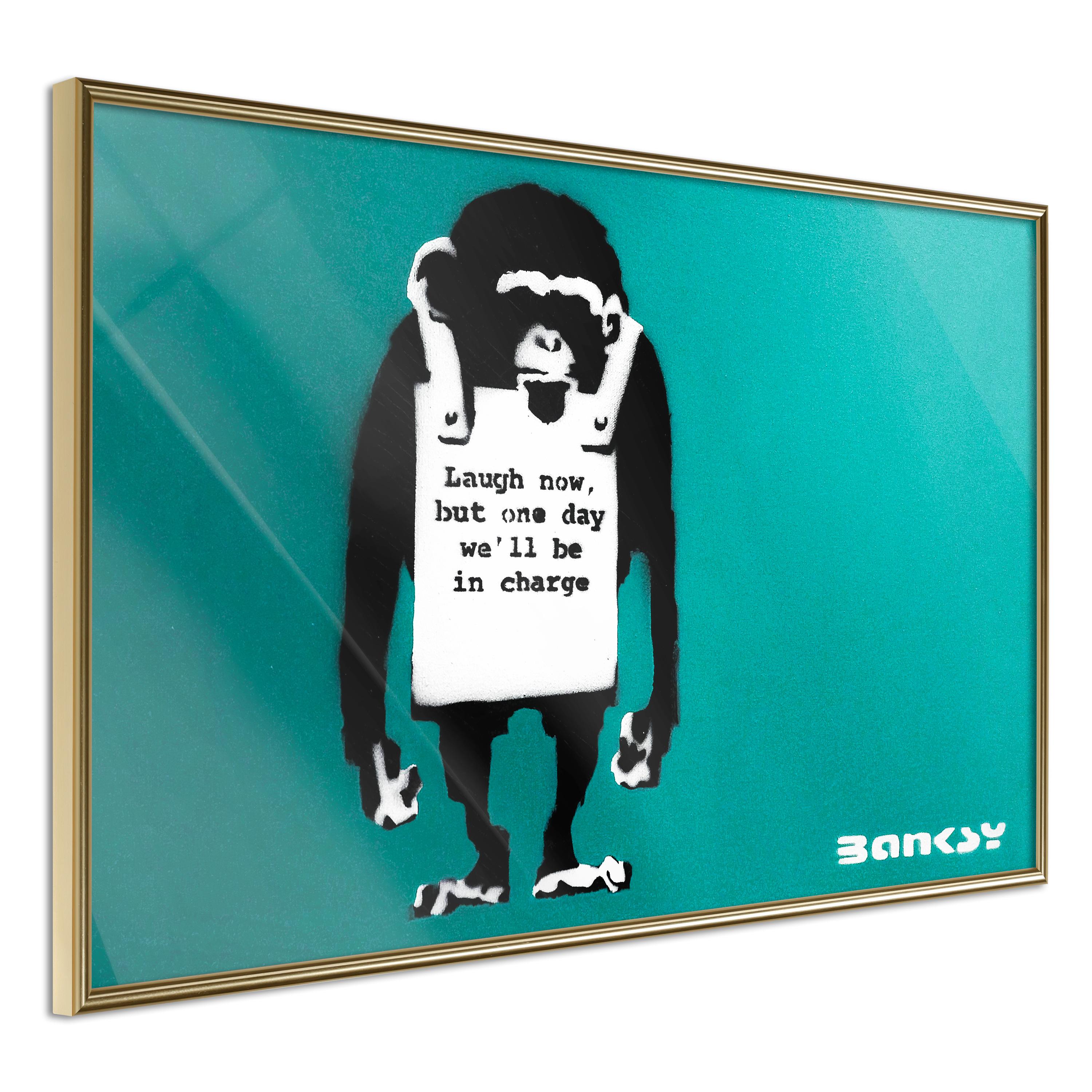 Plakat Angry Monkey Guldramme - Boligcenter Plakater  - 5901493664968