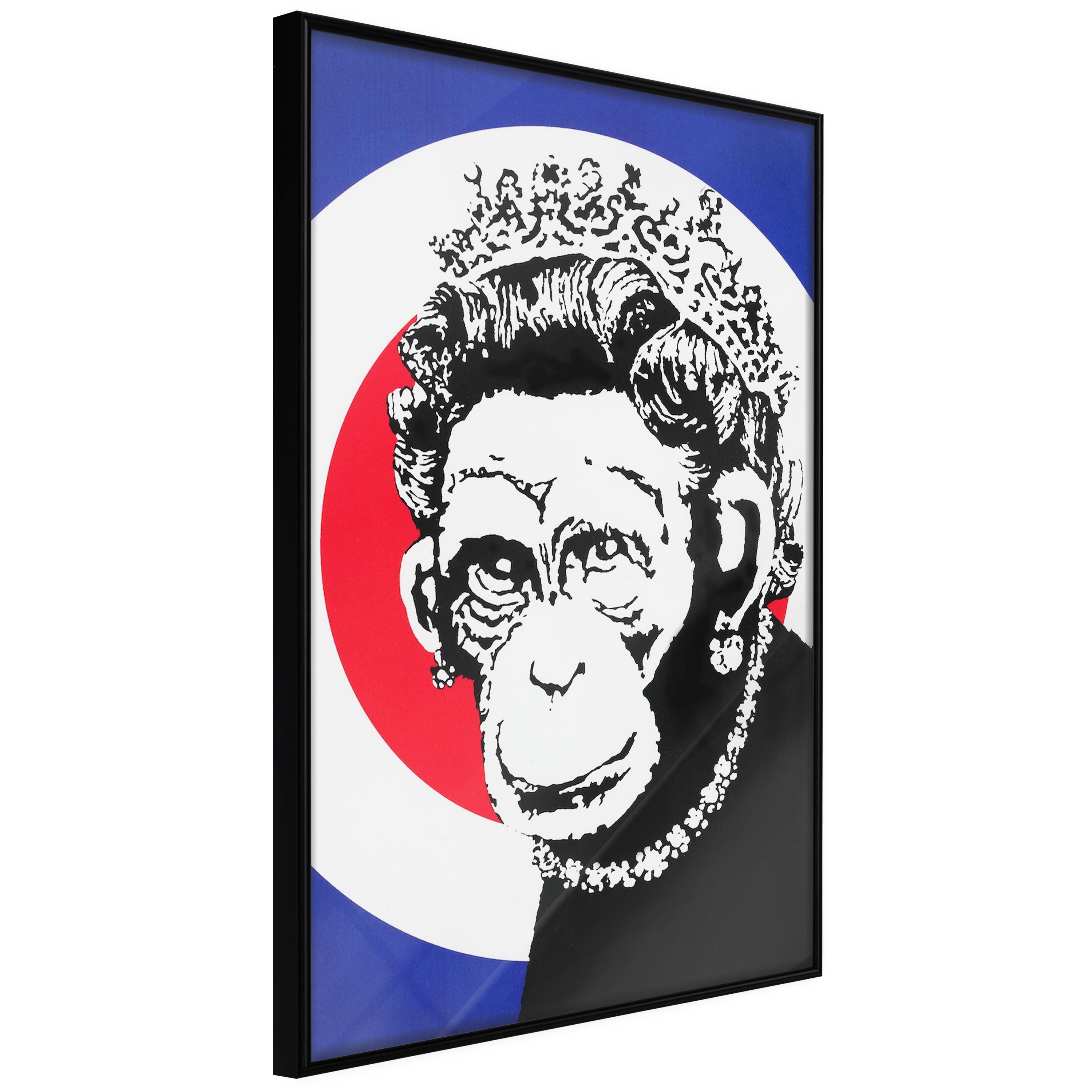 Sort Plakat Queen Monkeys Ramme - Boligcenter Plakater  - 5904419660518