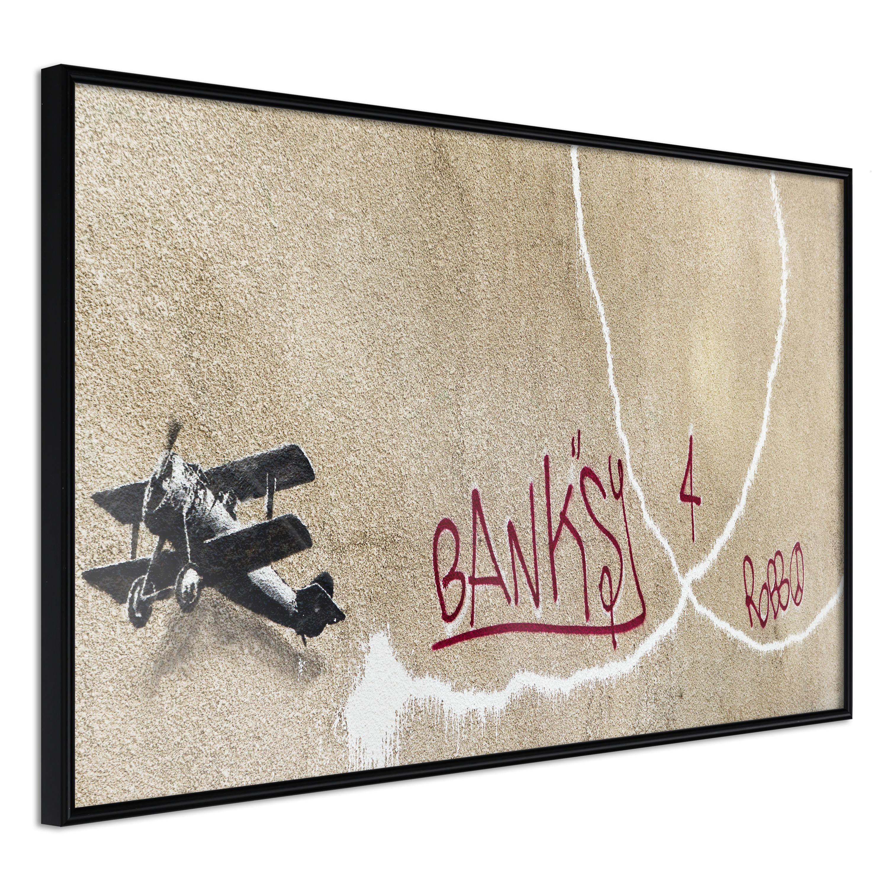 Sort Plakat Biplane Ramme - Boligcenter Plakater  - 5901493665125