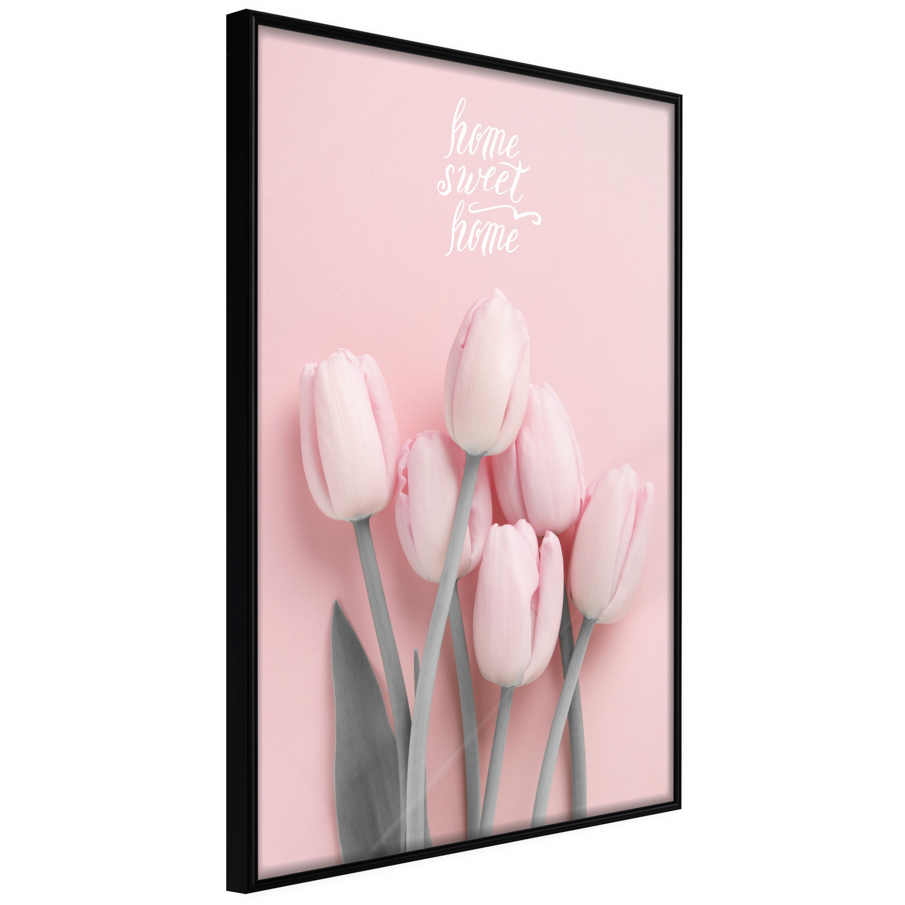 Sort Plakat Six Tulips Ramme - Boligcenter Plakater  - 5904419645393