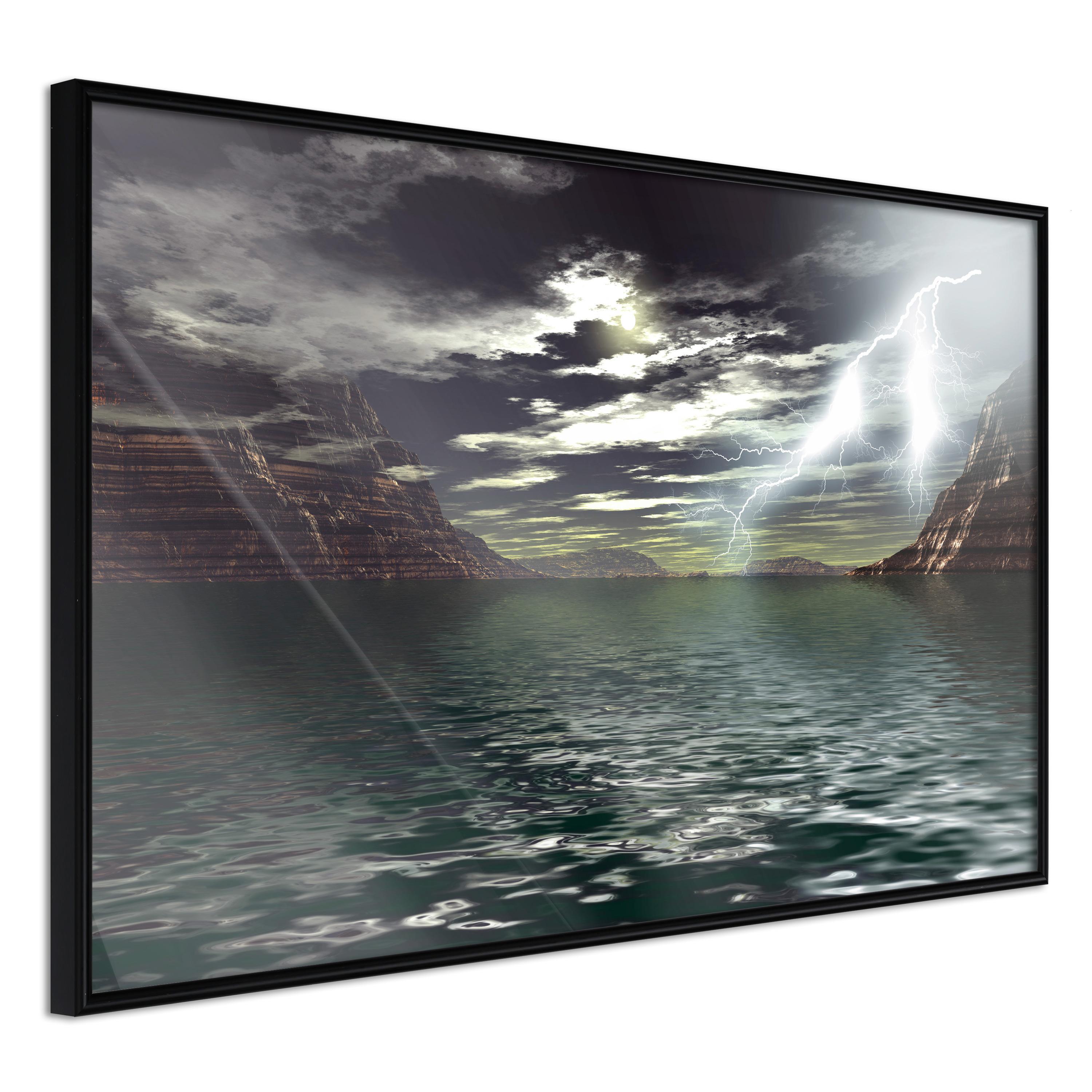 Sort Plakat Storm The Lake Ramme - Boligcenter Plakater  - 5901493676886