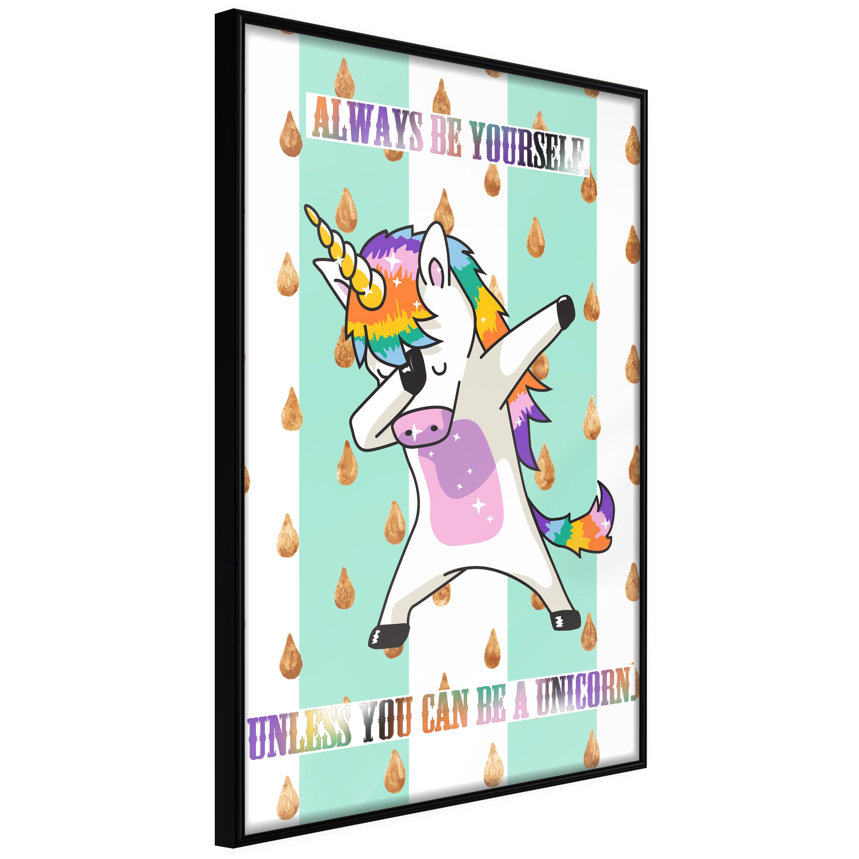 Sort Plakat Always Yourself Ramme - Boligcenter Plakater  - 5901493684386