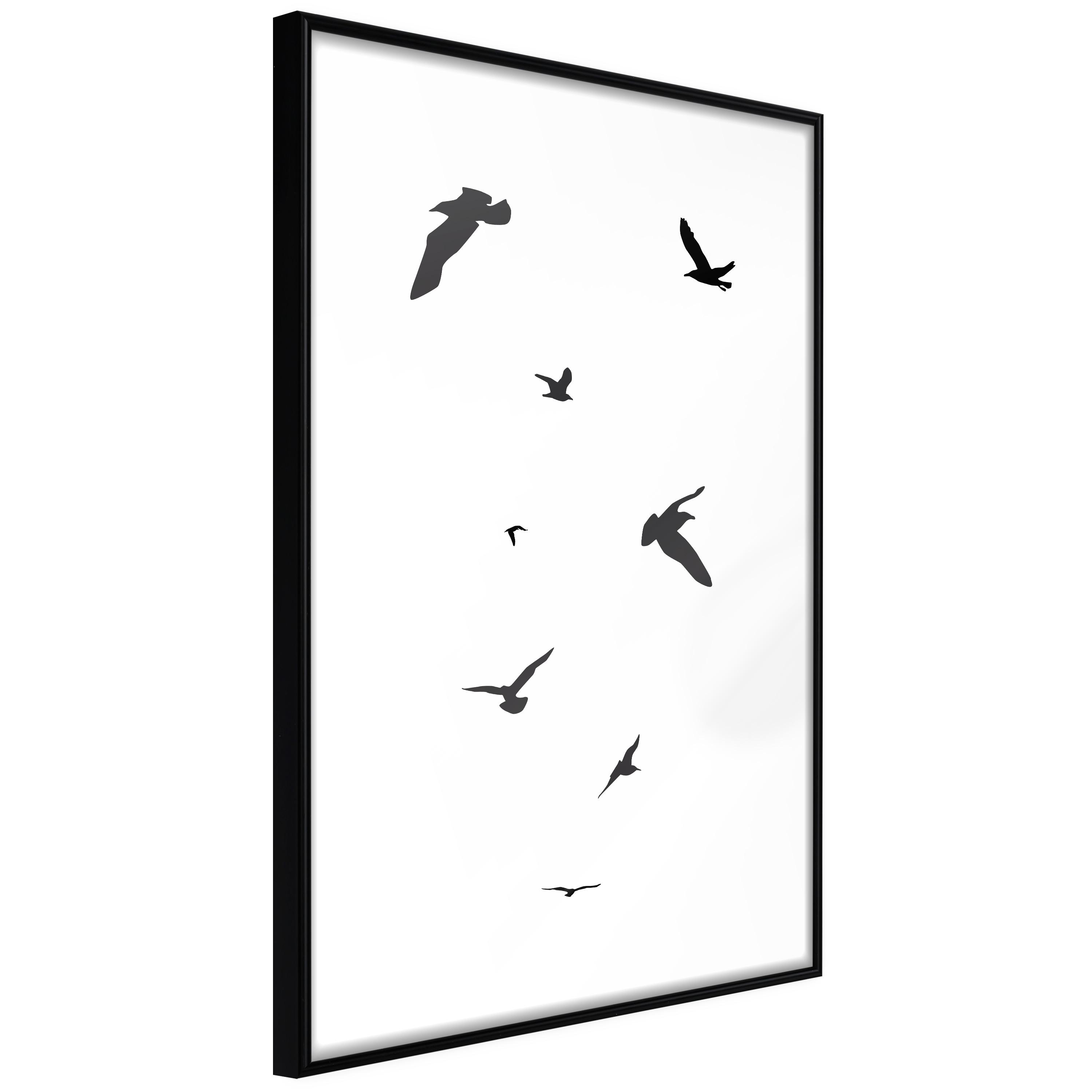 Sort Plakat Evening Flight Ramme - Boligcenter Plakater  - 5904419712897