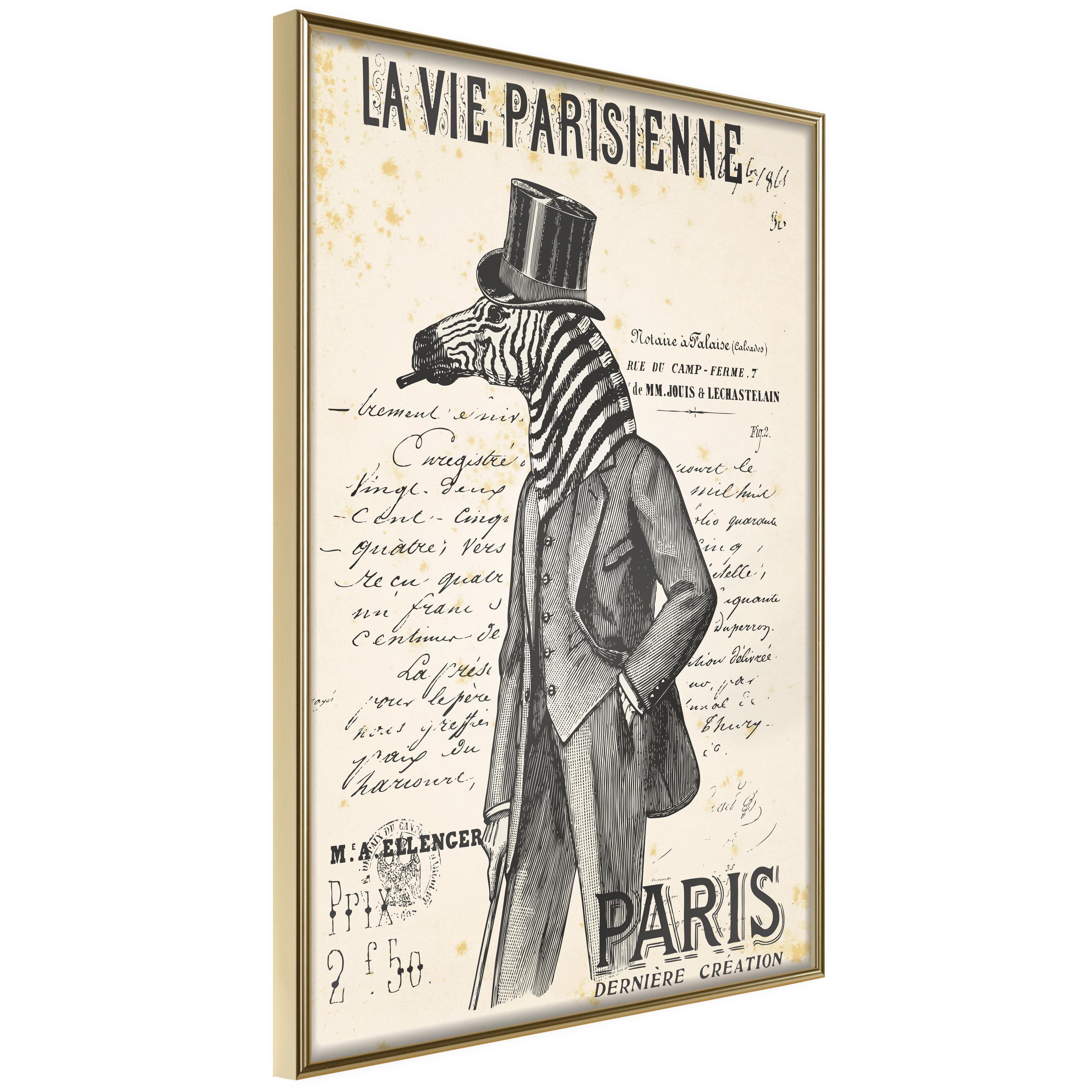 Plakat Vie Parisienne Guldramme - Boligcenter Plakater - 5901493705524