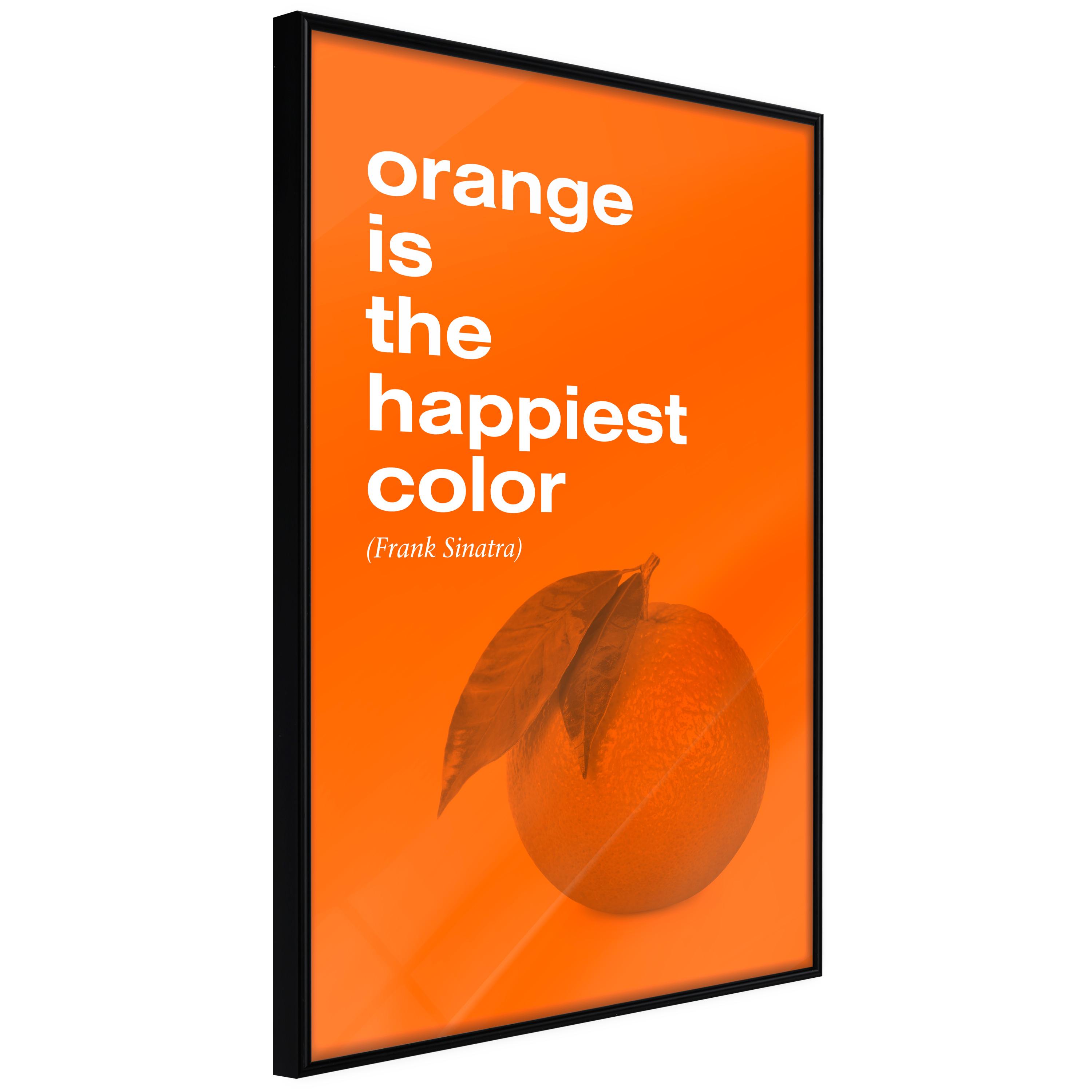 Sort Plakat The Happiest Colour Ramme - Boligcenter Plakater  - 5904419712538
