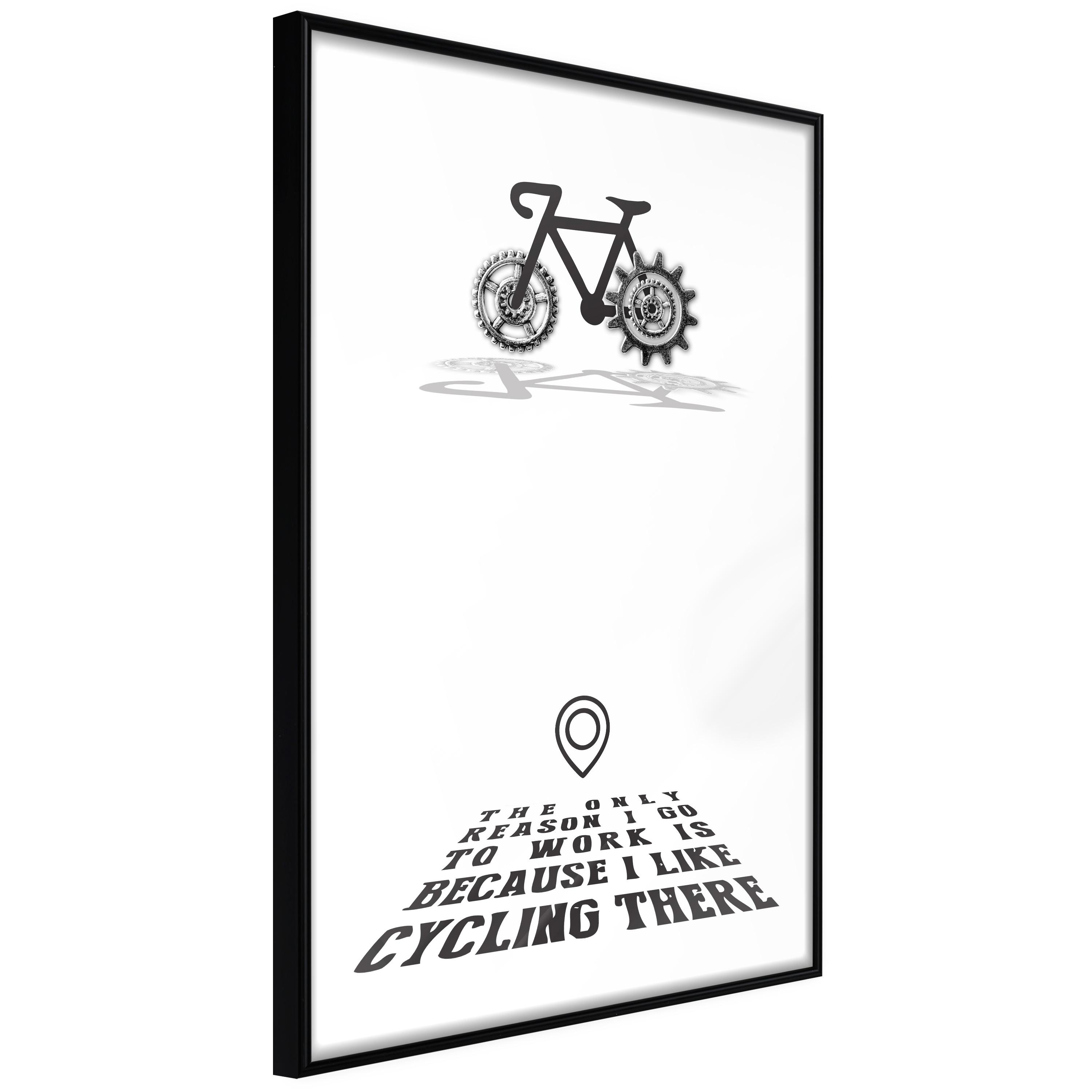 Sort Plakat Like Cycling Ramme - Boligcenter Plakater  - 5904419692731