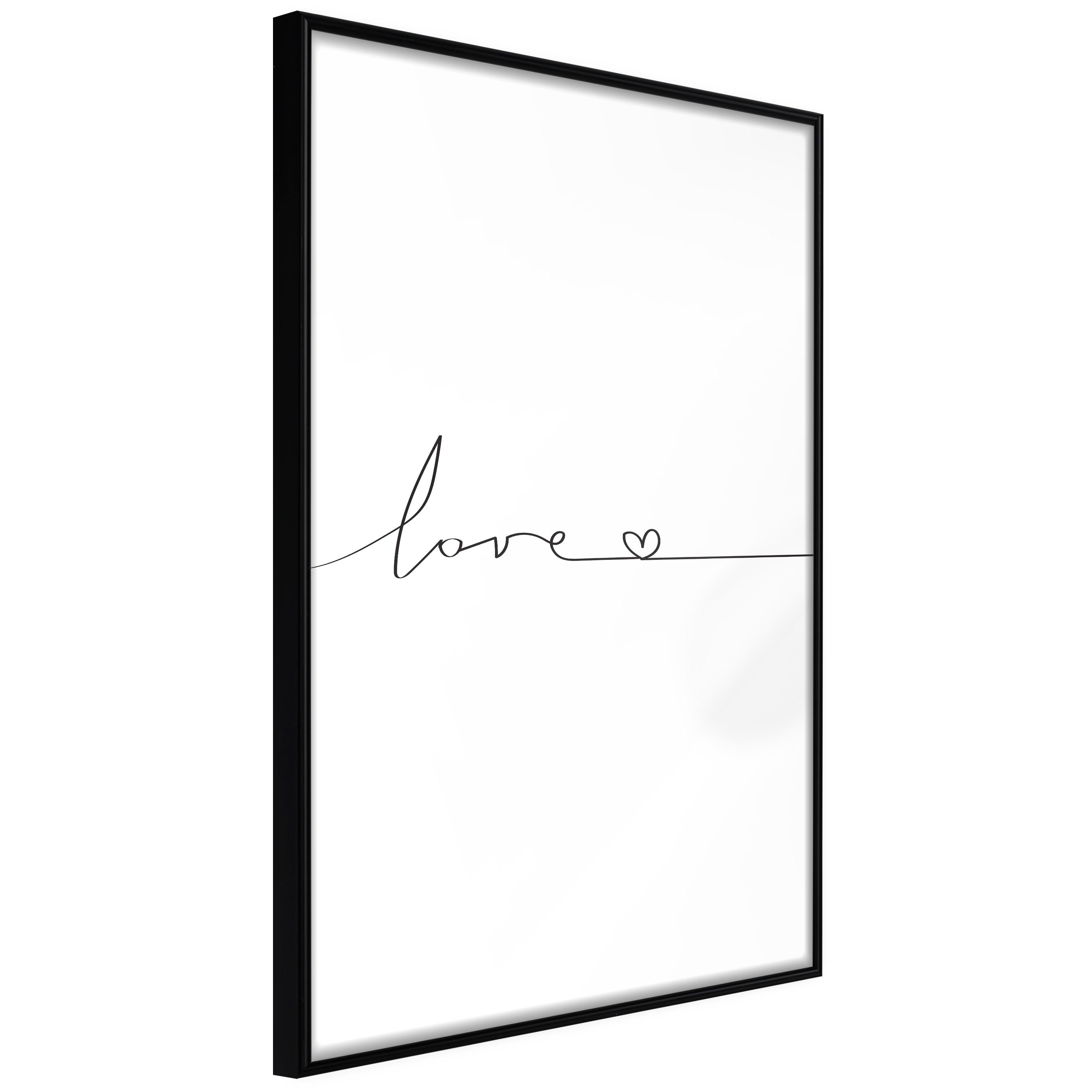 Sort Plakat Love Everywhere Ramme - Boligcenter Plakater  - 5904419693455