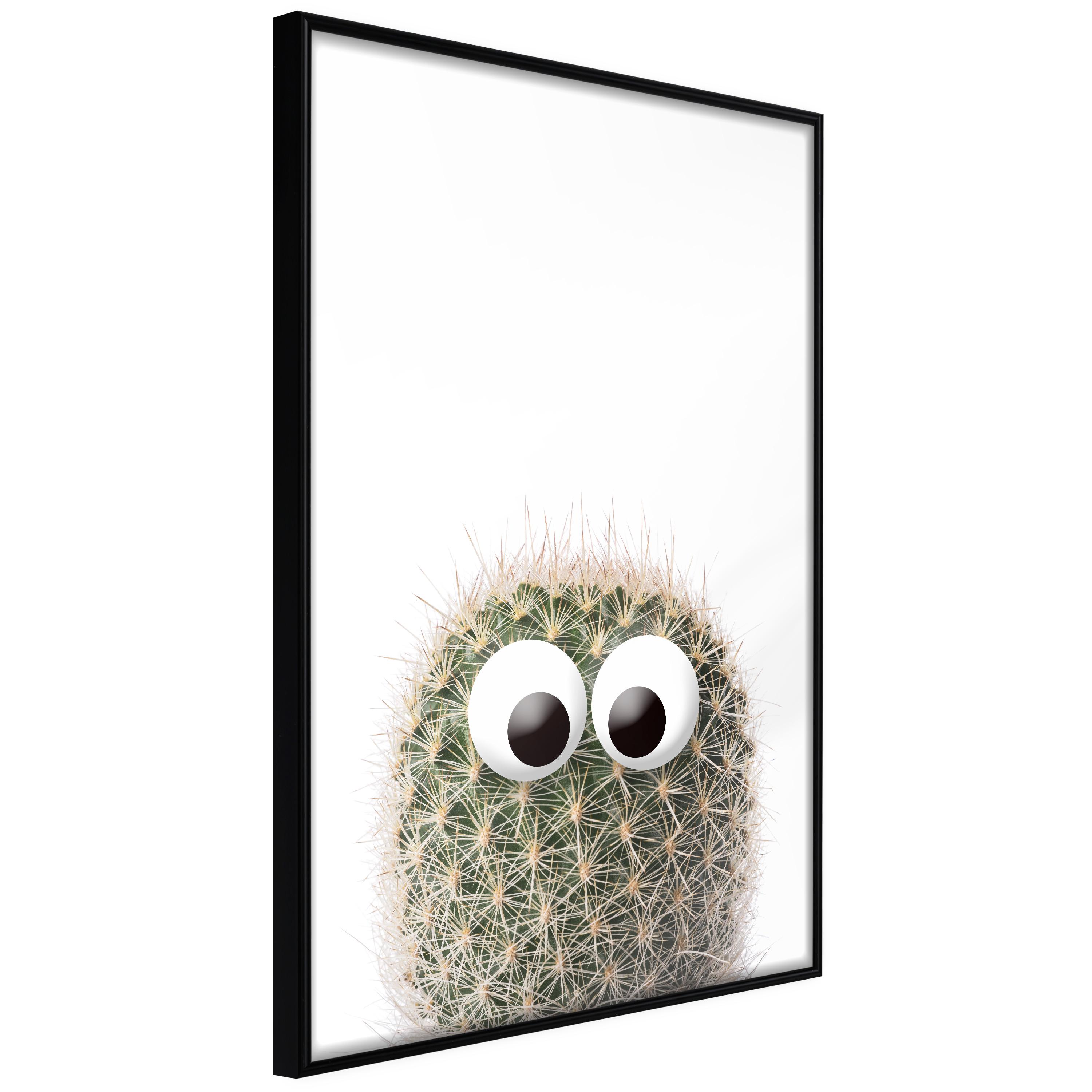 Sort Plakat Cactus With Eyes Ramme - Boligcenter Plakater  - 5903617088759