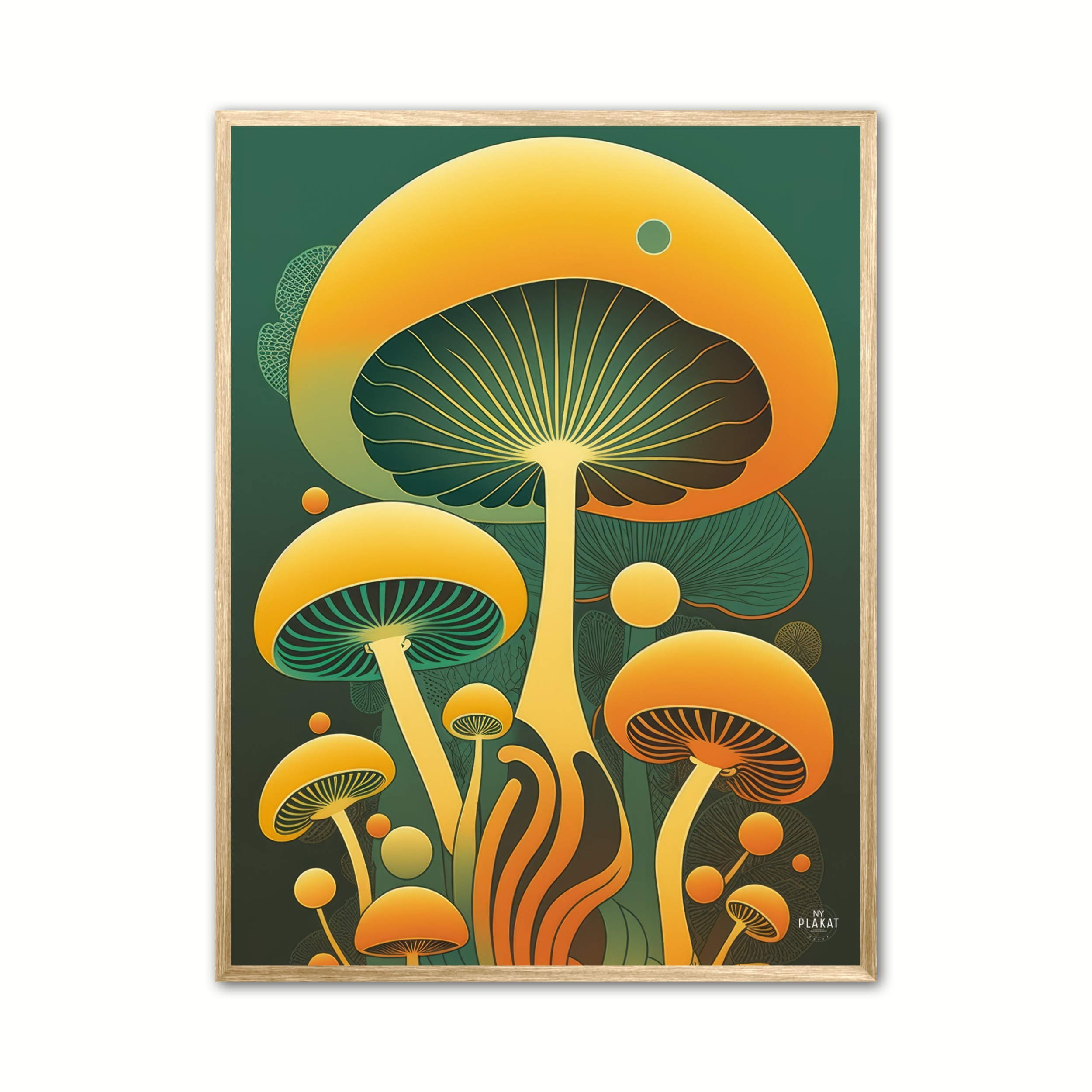 Plakat Med Svamp Retro - Ny Plakat Plakater