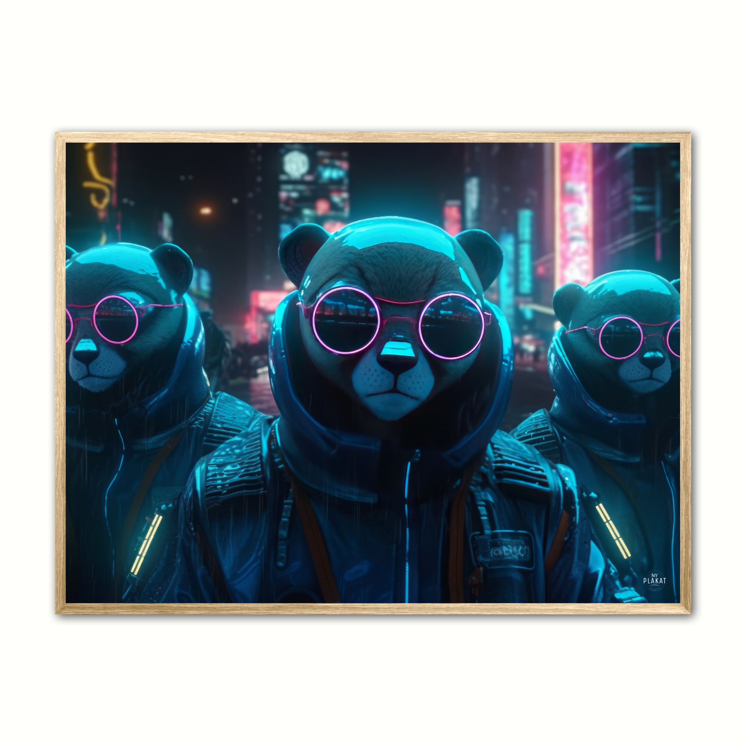 Team Pandaer Cyberpunk Plakat - Ny Plakat Plakater
