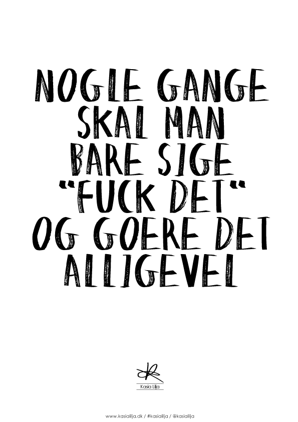 Plakat Fuck Det - Kasia Lilja Plakater  - 5710495005842