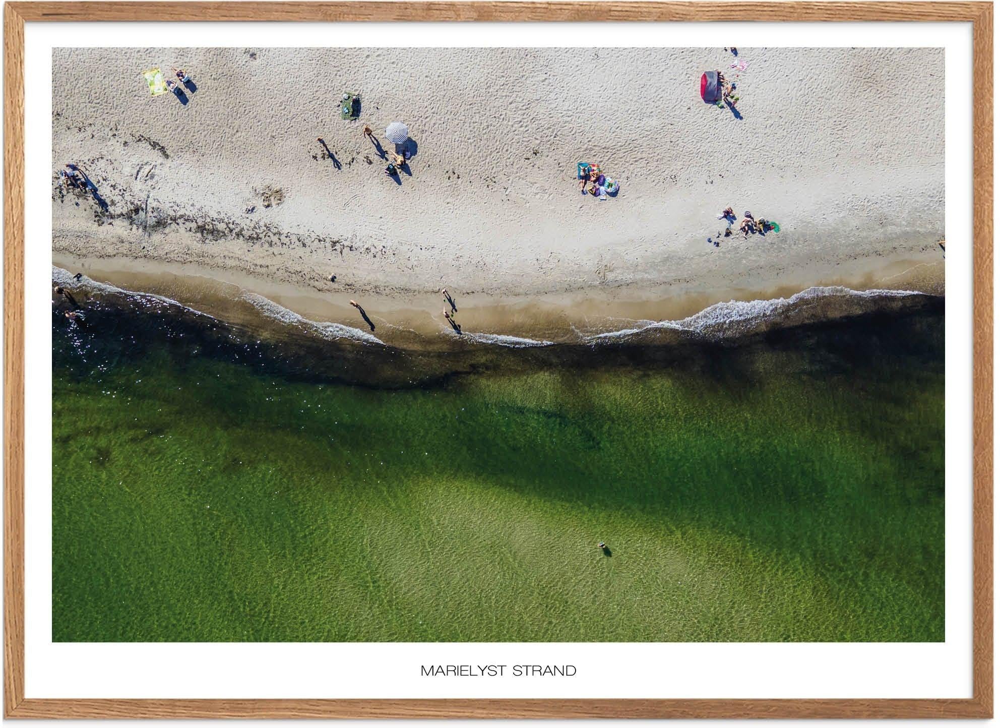 Plakat Marielyst Strand Naturplakat Plakater Lolland Falster Plakat Plakatsnedkeren Drone Plakater - Plakatsnedkeren Plakater