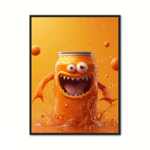 Plakat Med Orange Monster Dse Gamer Plakat - Ny Plakat Plakater