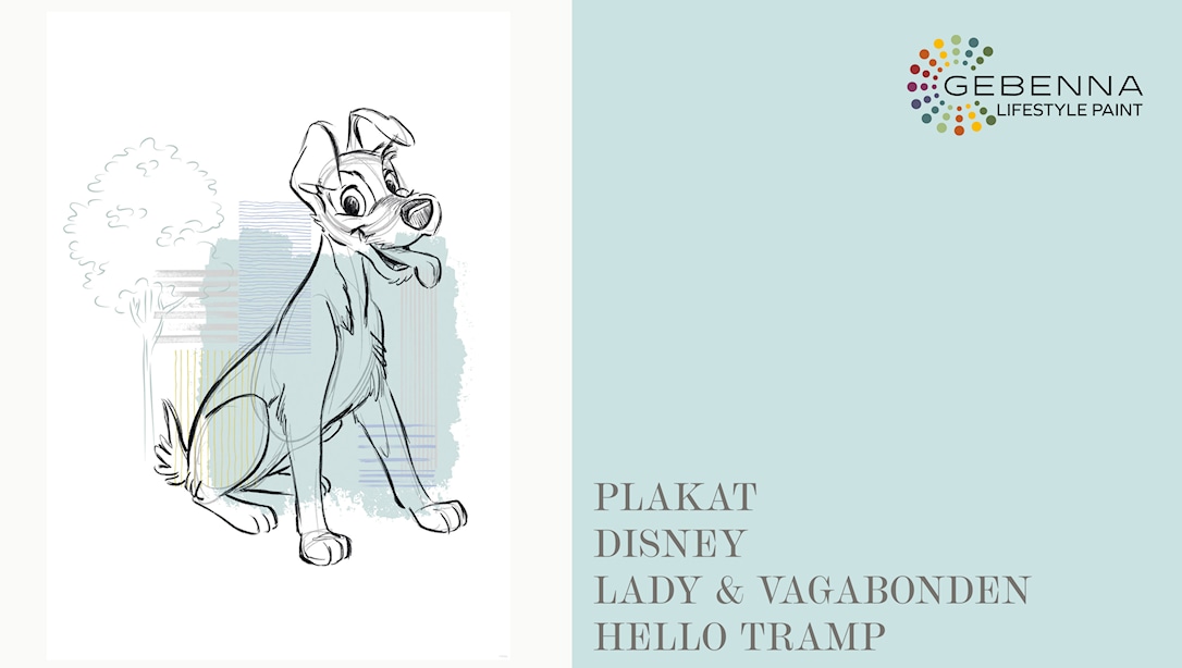 Plakat: Disney Lady Vagabonden Ampquothello Trampampquot 40x50 - Gebenna Plakater