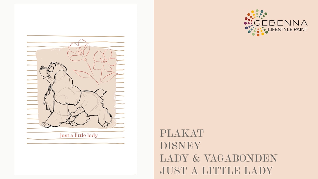 Plakat: Disney Lady Vagabonden Ampquotjust Little Ladyampquot 50x70 - Gebenna Plakater