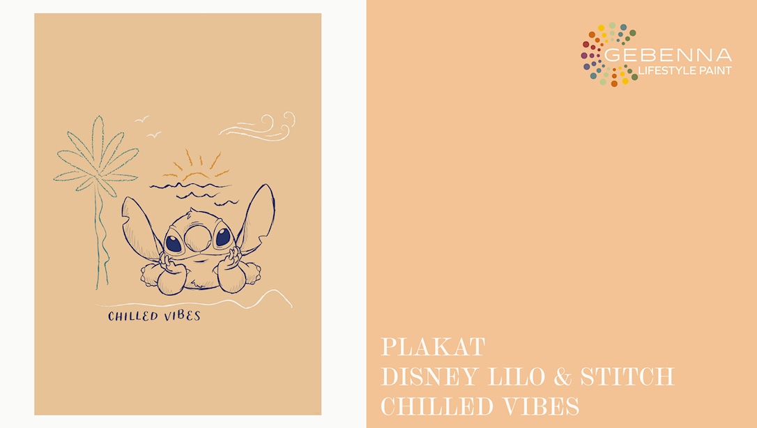 Plakat: Disney Lilo Stitch Ampquotchilled Vibesampquot 40x50 - Gebenna Plakater