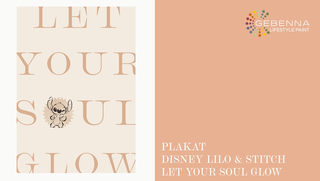 Plakat: Disney Lilo Stitch Ampquotlet Your Soul Glowampquot 40x50 - Gebenna Plakater