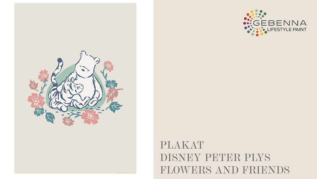 Plakat: Disney Peter Plys Ampquotflowers And Friendsampquot 50x70cm - Gebenna Plakater