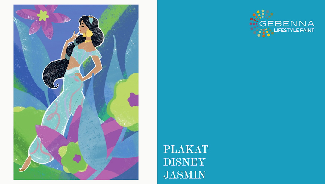 Plakat: Disney Prinsesse Jasmin 40x50 - Gebenna Plakater