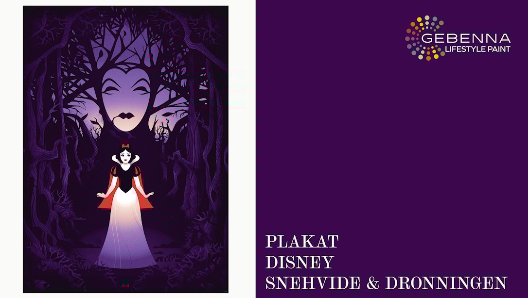 Hvid Plakat: Disney Ampquotsne E Den Onde Dronningampquot 50x70 - Gebenna Plakater