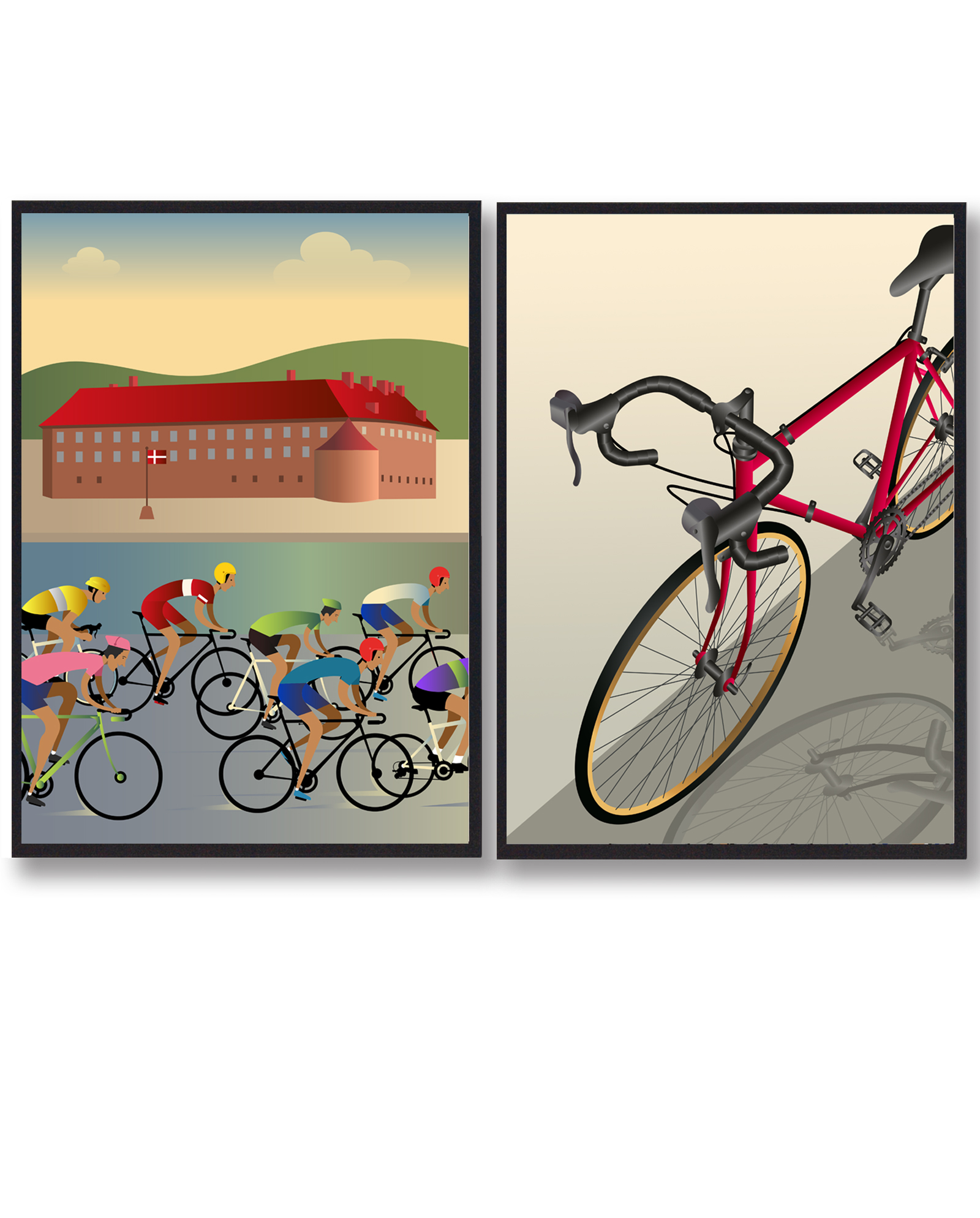 Plakatsæt Sønderborg Cykelplakat - Plakatdyr.dk Plakater