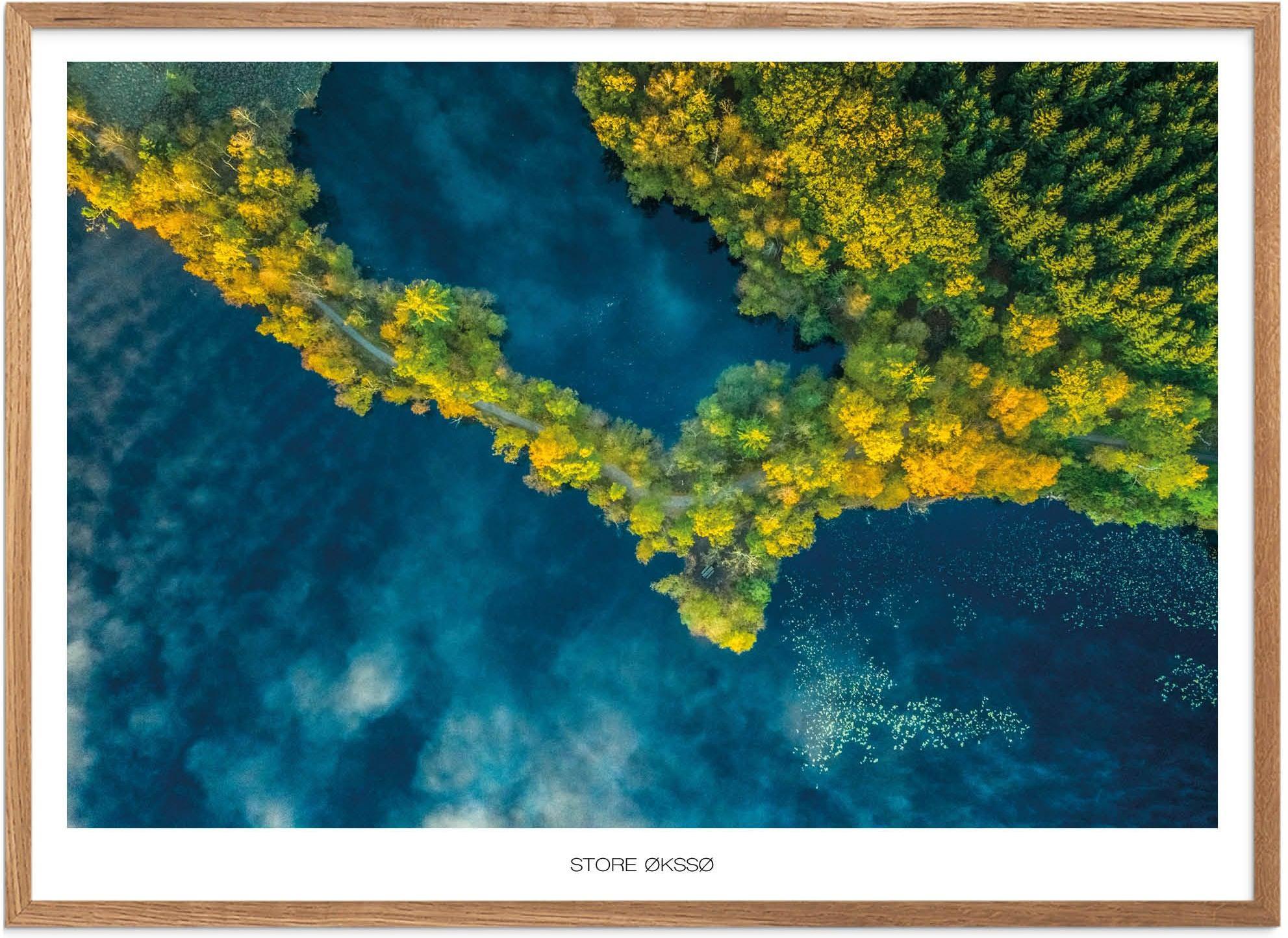 Plakat Store Økssø Naturplakat Plakater Nordjylland Plakat Plakatsnedkeren Drone Plakater - Plakatsnedkeren Plakater