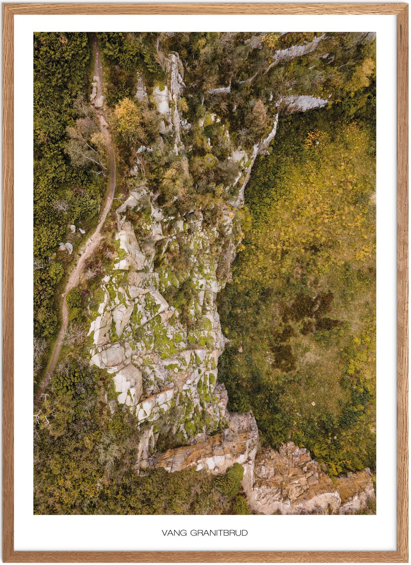 Plakat Vang Granitbrud Naturplakat Plakater Bornholm Plakat Plakatsnedkeren Drone Plakater - Plakatsnedkeren Plakater