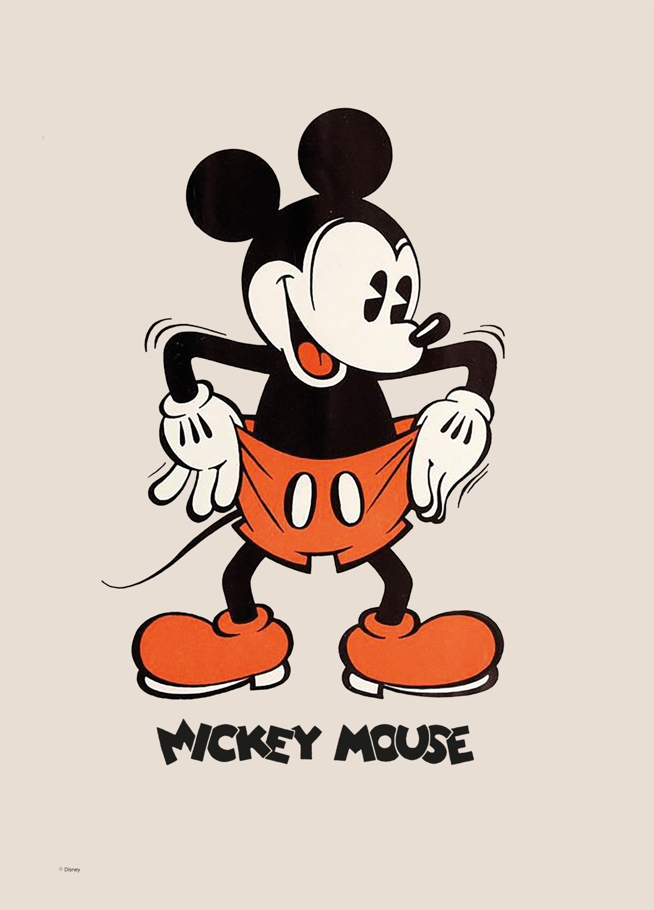 Rosa Mickey Mouse Vintage Disney - Disney Plakater