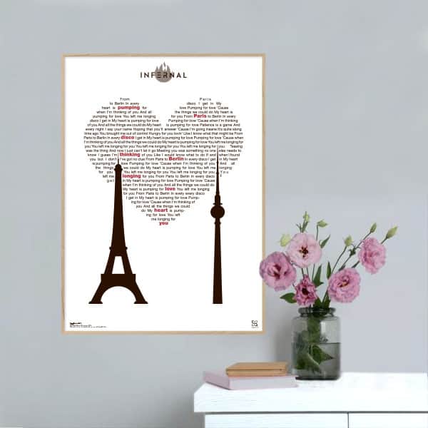 From Paris Berlin Infernal Songshape Plakat Lodret - Songshape Plakater