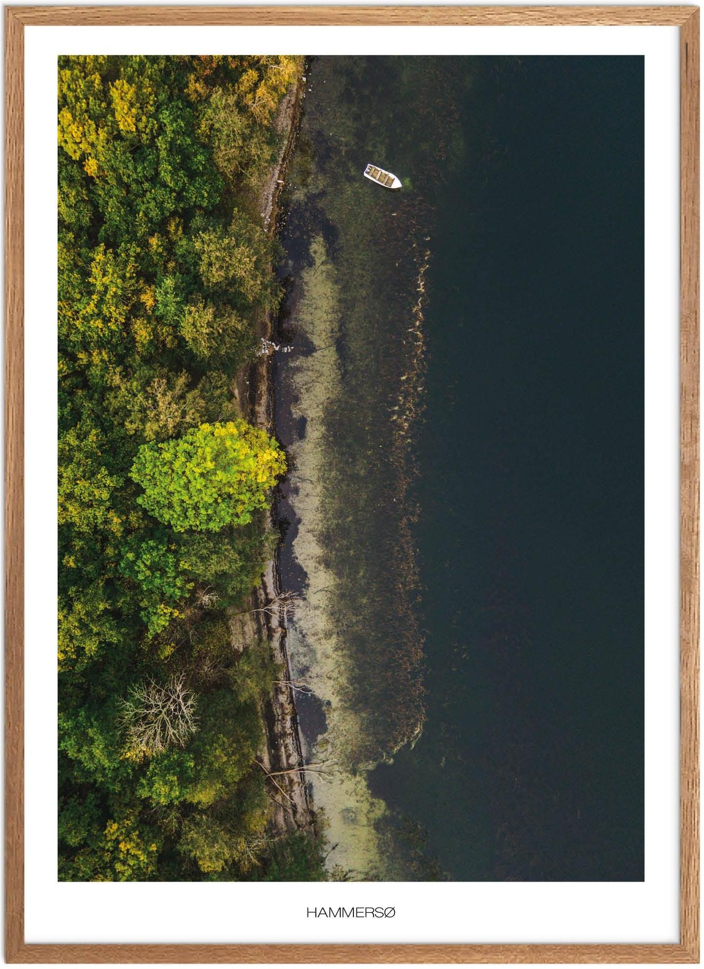 Plakat Hammersø Naturplakat Plakater Bornholm Plakat Plakatsnedkeren Drone Plakater - Plakatsnedkeren Plakater