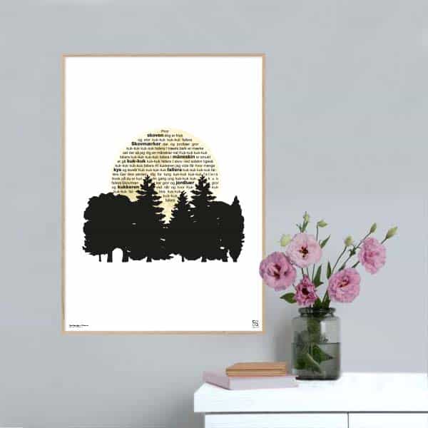 Hvor Skoven Dog Frisk Stor Plakat Lodret - Songshape Plakater