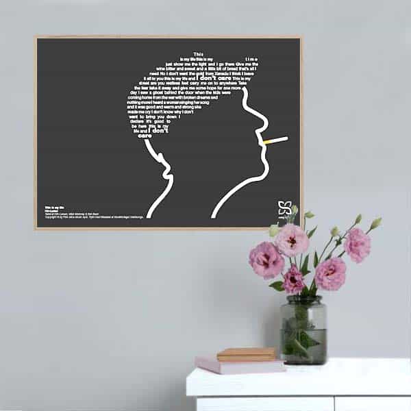 Sort This Life Kim Larsen Plakat Specialudgave Vandret - Songshape Plakater