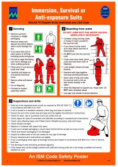 Immersion Survival Anti Exposure Suit Poster Selvklæbende Vinyl 475 330 - Jo Safety Plakater  - 5708387102694