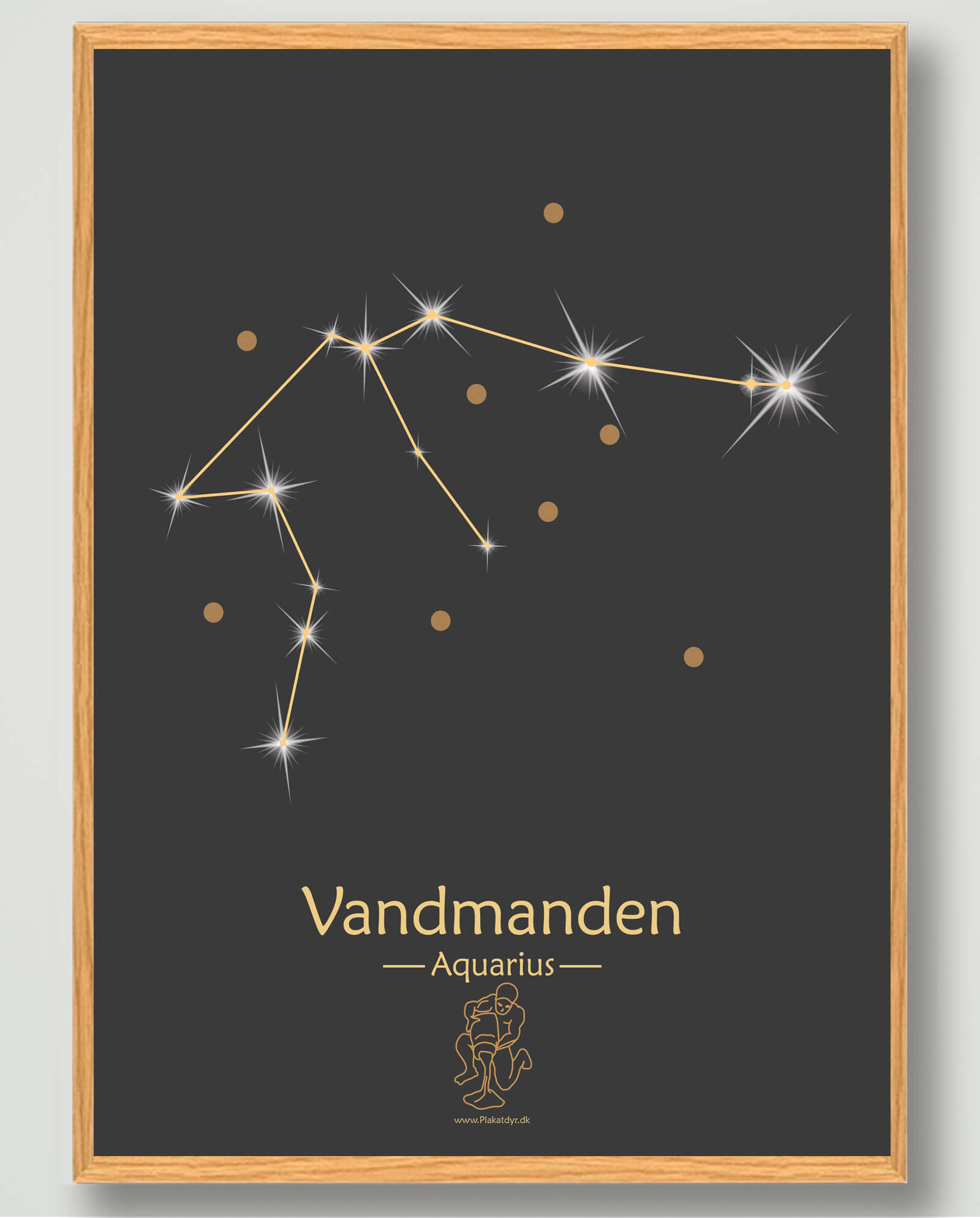 Sort Stjernebillede Vandmanden Plakat - Plakatdyr.dk Plakater
